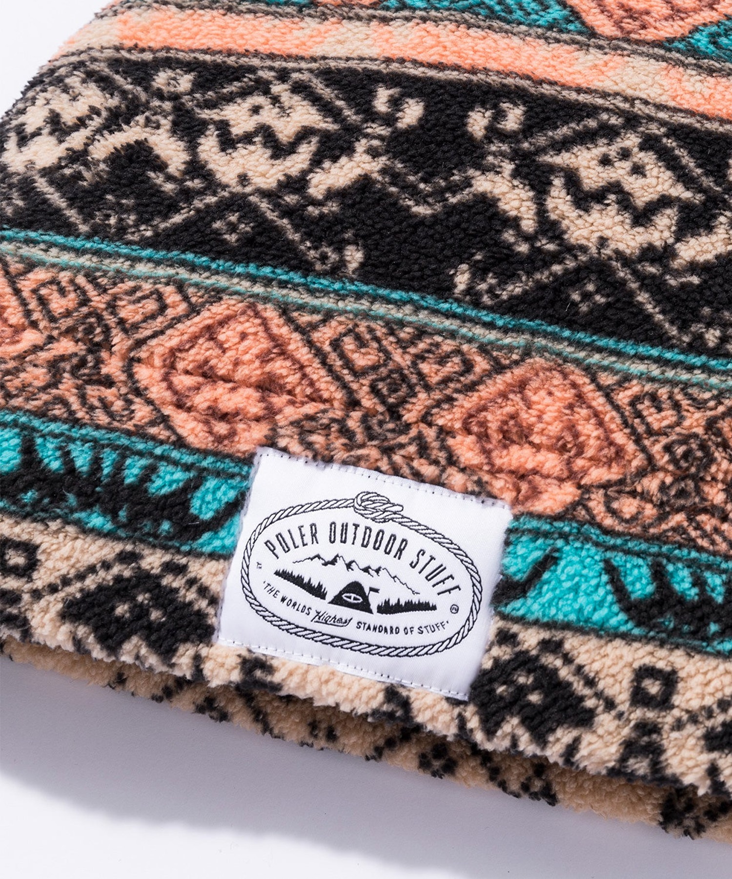 90s patagonia ポーラーキャップ ビーニー 総柄 ペルビアン 手編み 90s USA製 総柄 ウール ニット キャップ フリーサイズ