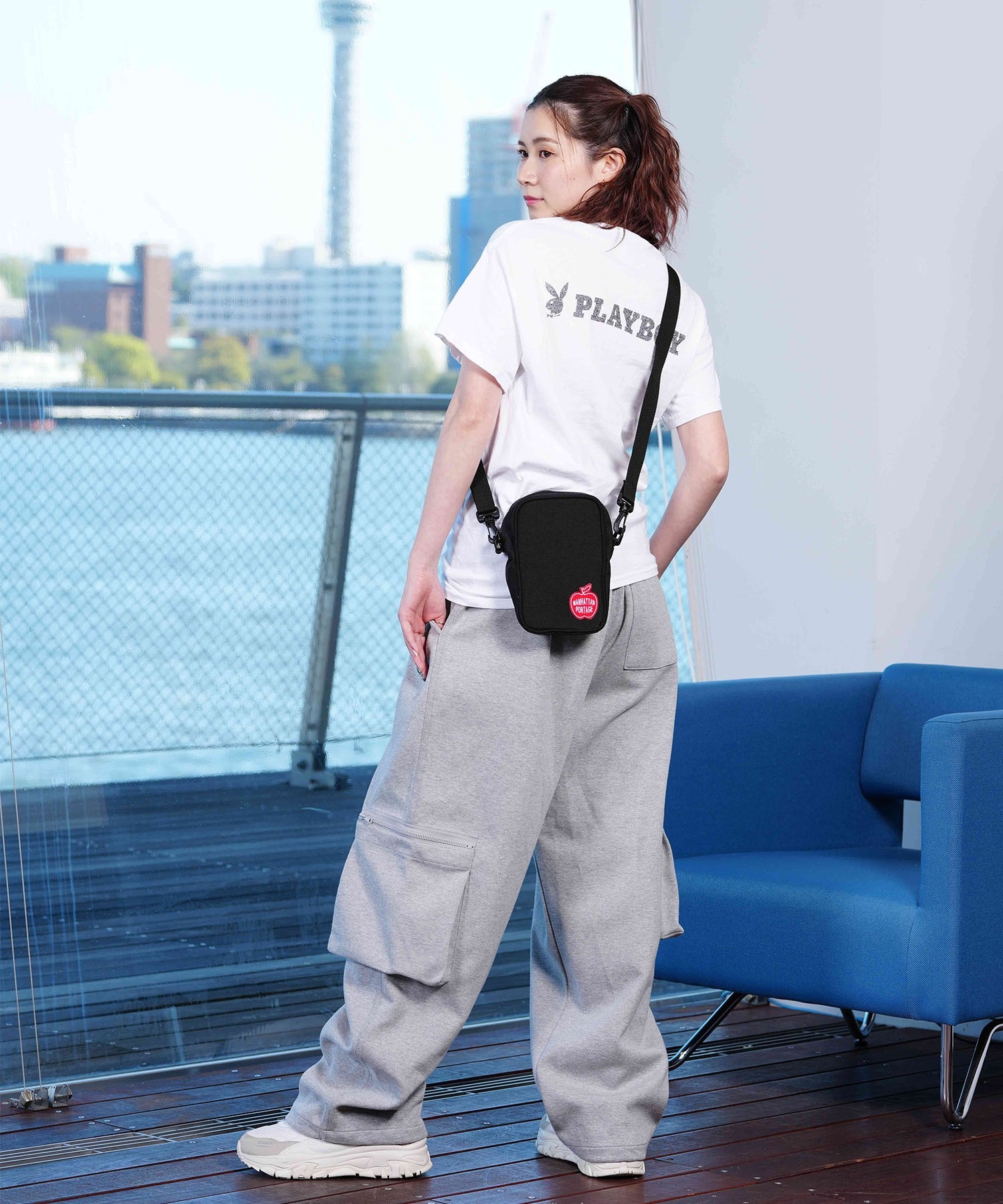 Manhattan Portage/マンハッタンポーテージ COBBLE HILL BAG MS BLACK ムラサキスポーツ限定 MP1436MS バッグ ショルダー(BLACK-ONE)