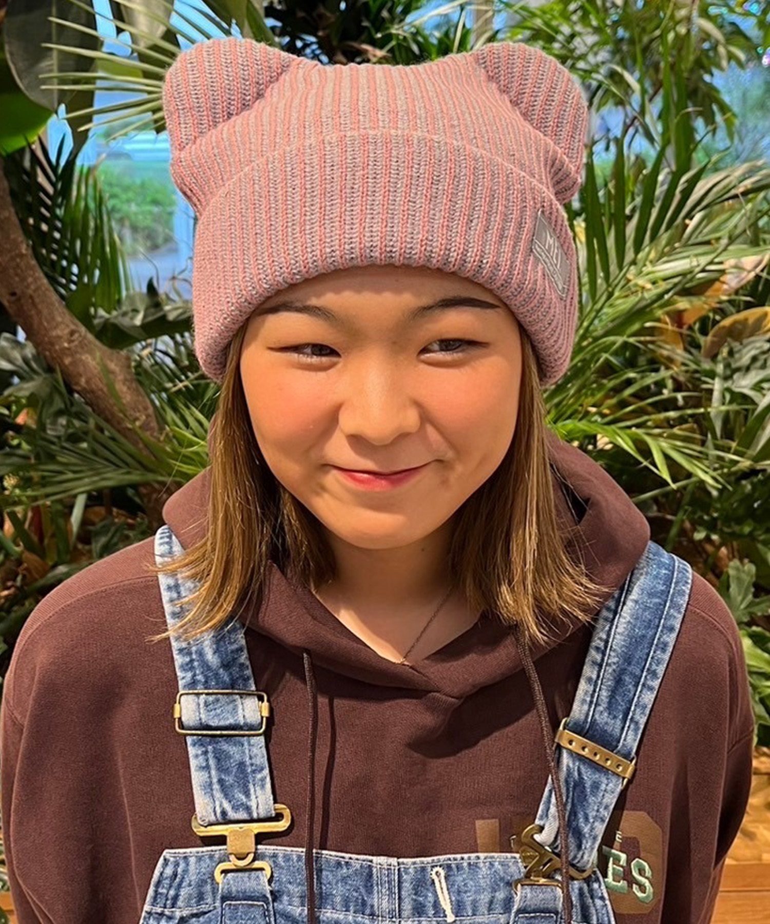 Yuria_Mrs様♡リクエスト 2点 まとめ商品 くま耳ニット帽 MEI メイ ビーニー 帽子 ニットキャップ ニット帽 ダブル ロゴ