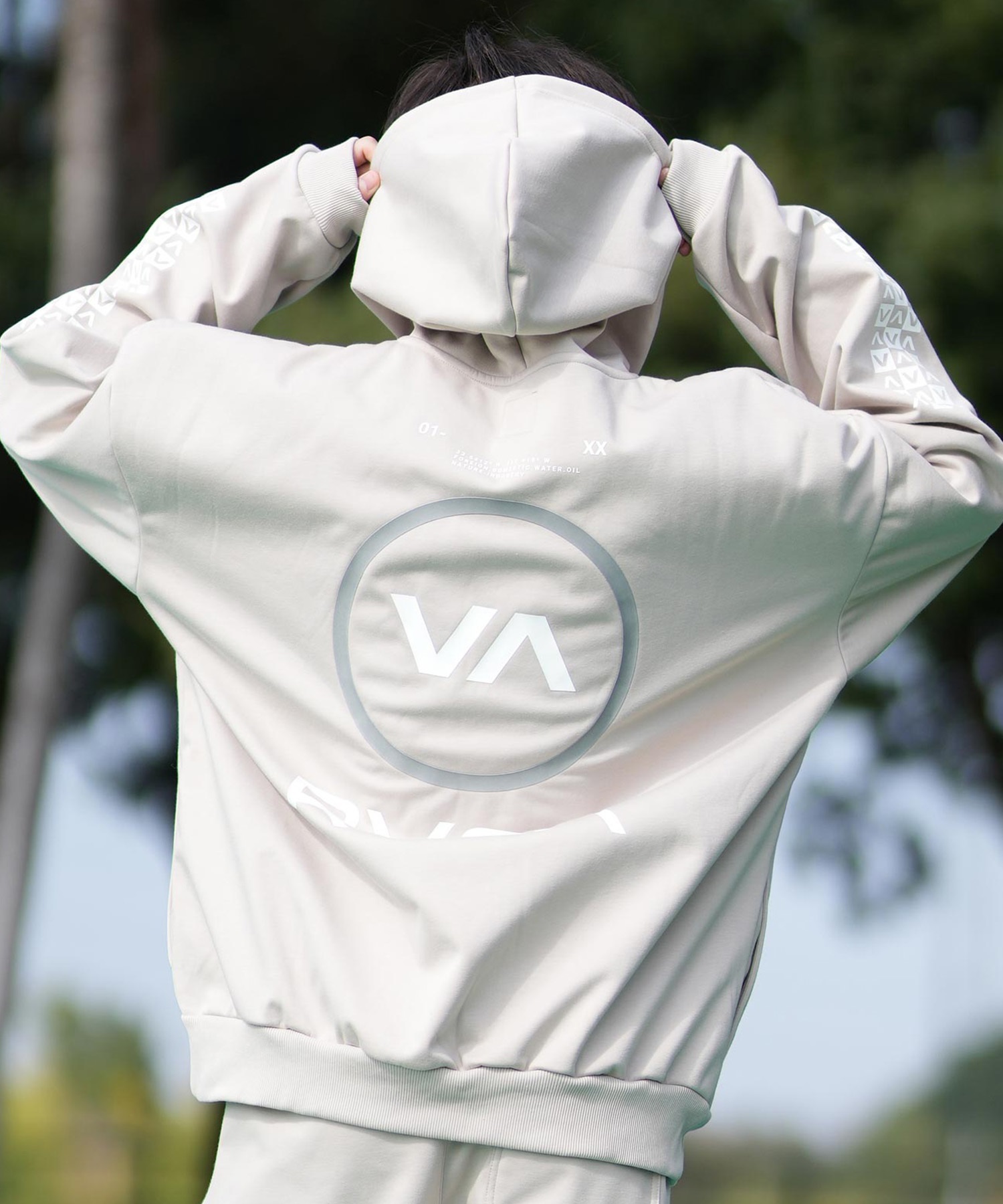 RVCA ルーカ パーカー プルオーバー メンズ スウェット フーディー 撥水 防風 裏起毛 セットアップ対応 BE04B-016(WGR-S)