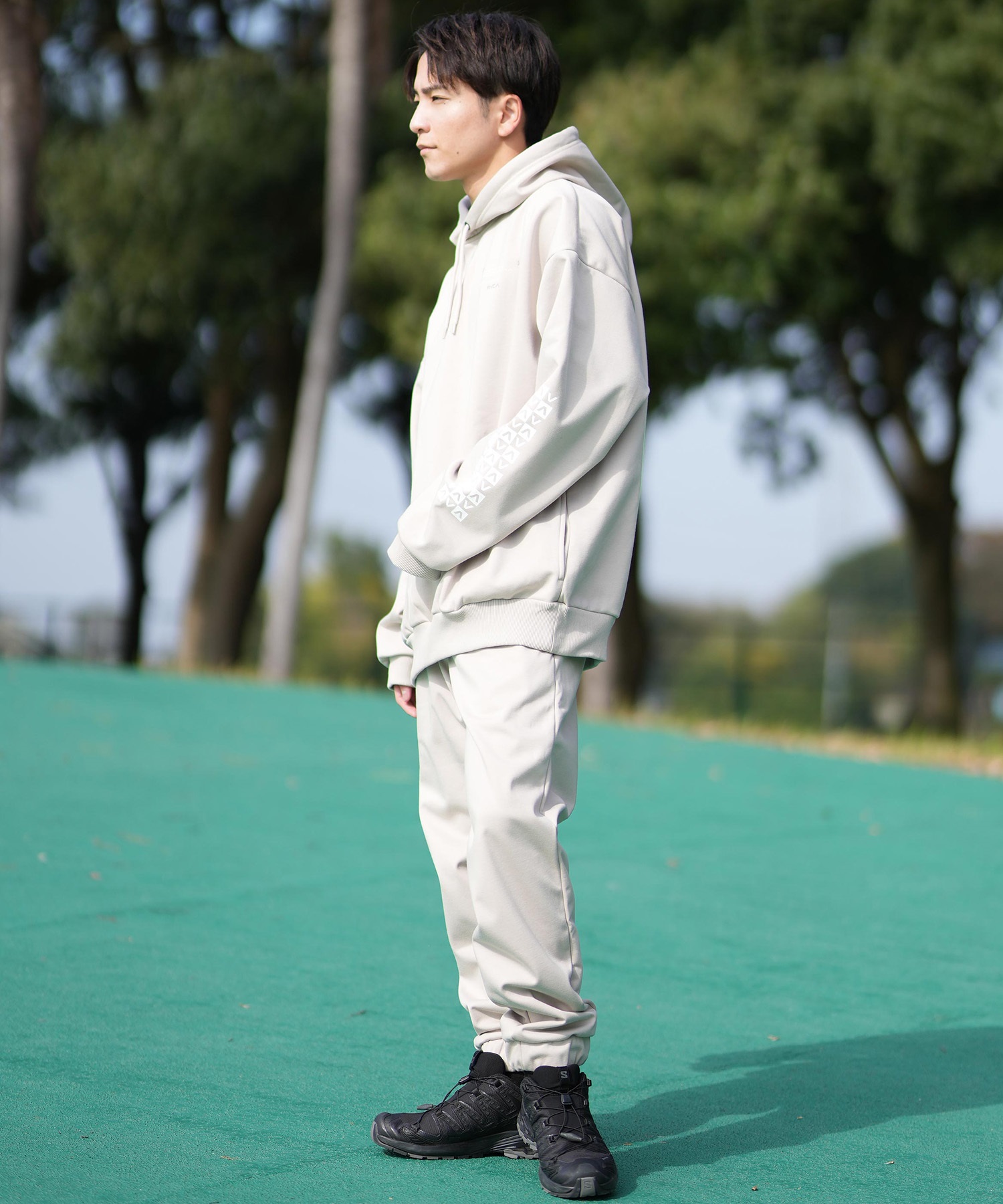 RVCA ルーカ パーカー プルオーバー メンズ スウェット フーディー 撥水 防風 裏起毛 セットアップ対応 BE04B-016(WGR-S)