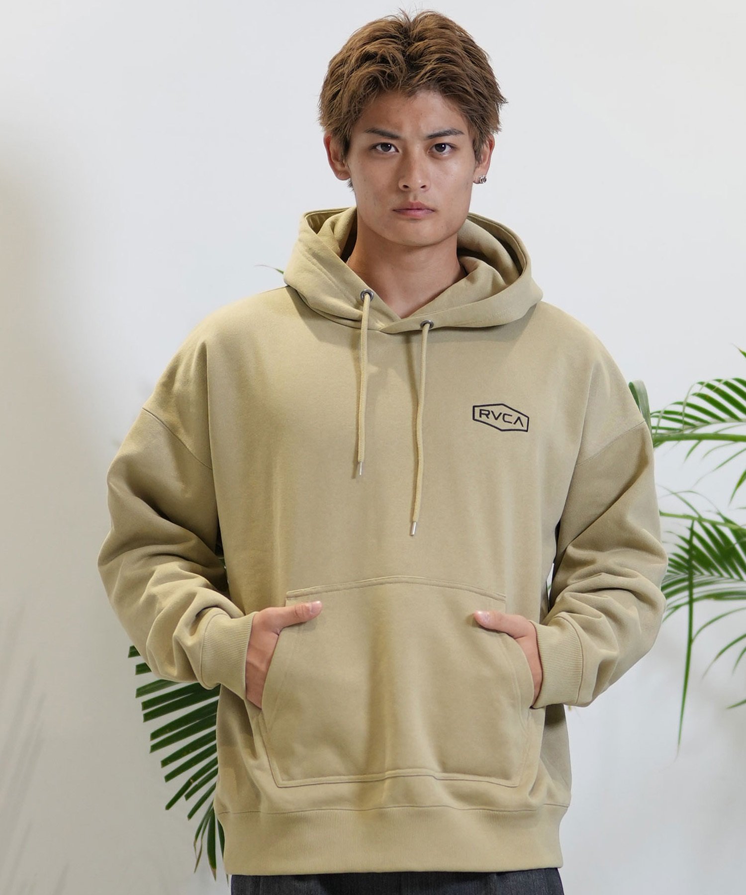 RVCA ルーカ パーカー プルオーバー メンズ バックプリント ペイズリー柄 裏起毛 BE042-P06 ムラサキスポーツ限定(KHA-S)