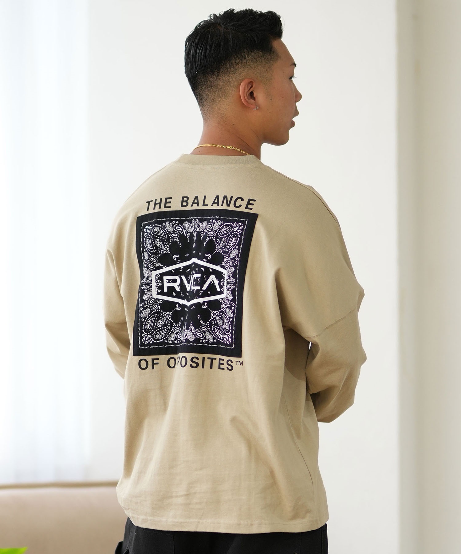 RVCA ルーカ 長袖 Tシャツ メンズ ロンT バックプリント