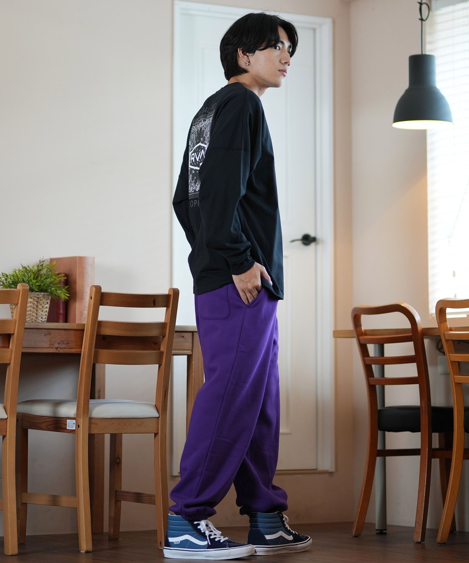 RVCA ルーカ 長袖 Tシャツ メンズ ロンT バックプリント