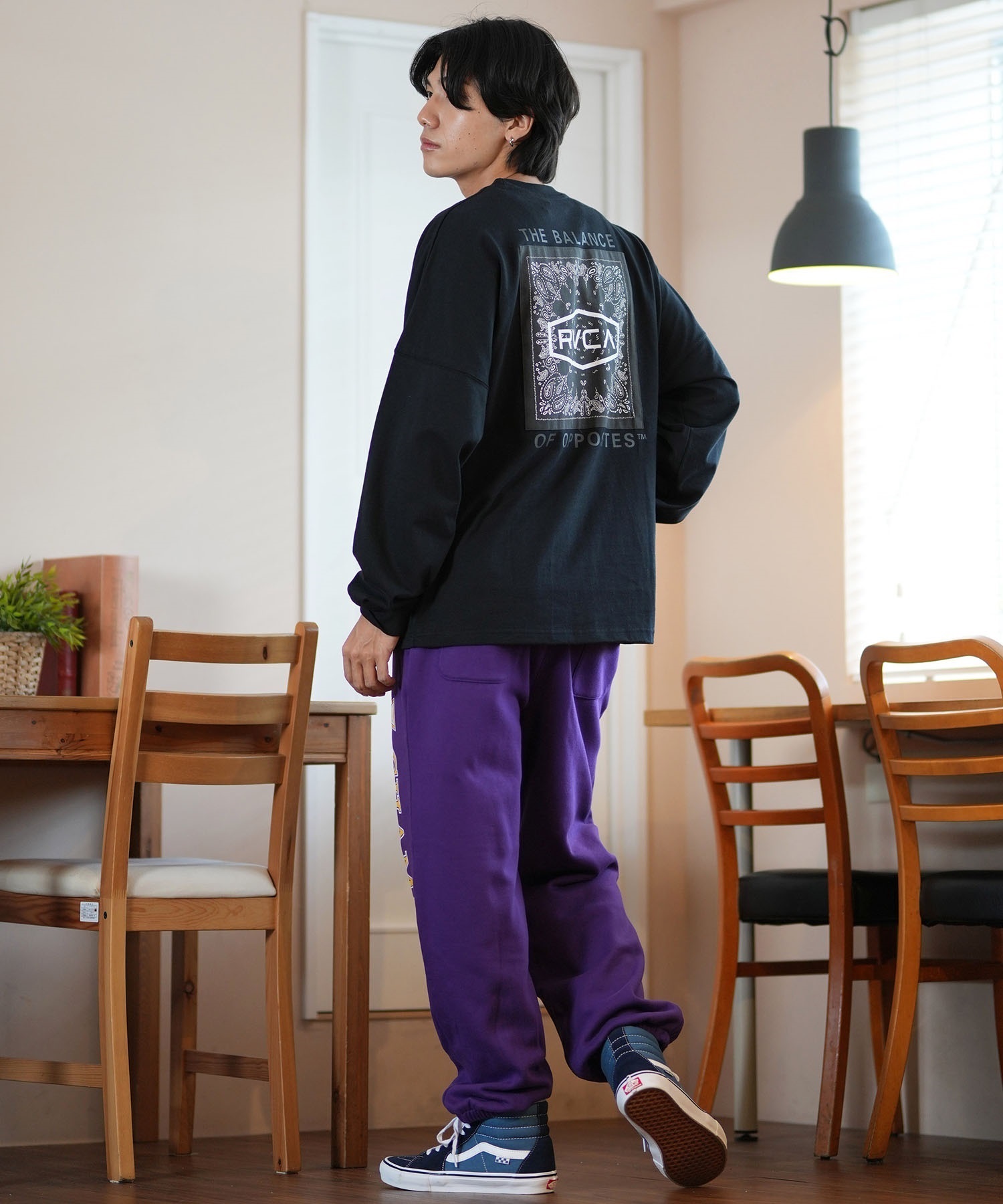 RVCA ルーカ 長袖 Tシャツ メンズ ロンT バックプリント