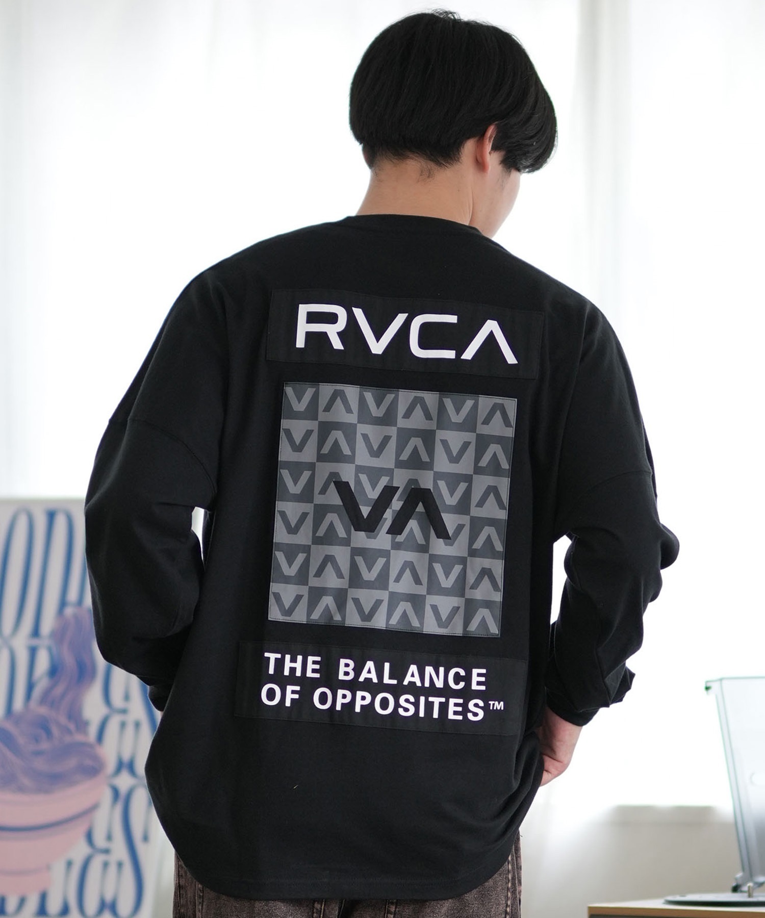RVCA ルーカ 長袖 Tシャツ メンズ ロンT バックプリント