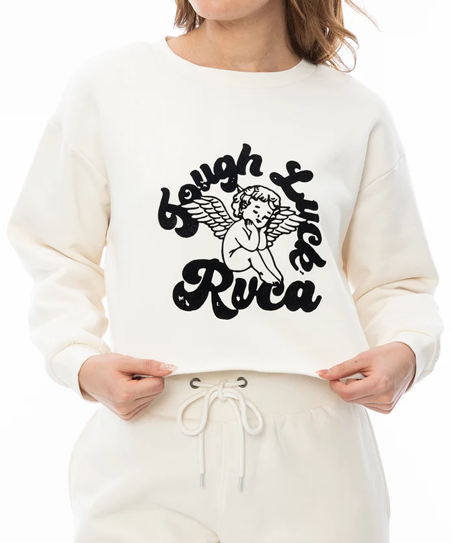 RVCA ルーカ トレーナー レディース クロップド丈 クルーネック