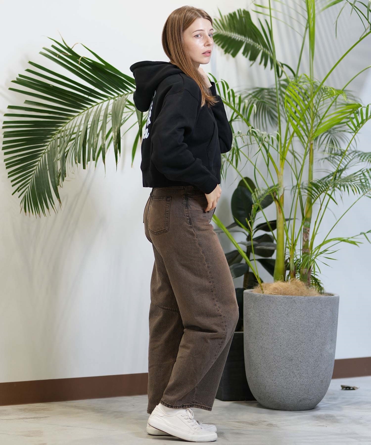 RVCA ルーカ パーカー レディース クロップド丈 バックプリント