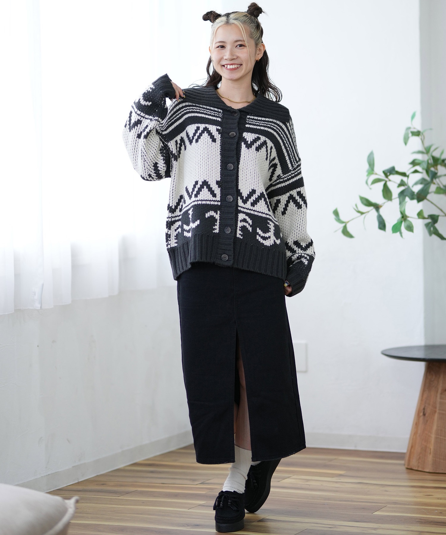 RVCA ルーカ ニット カーディガン レディース セーター ロゴ
