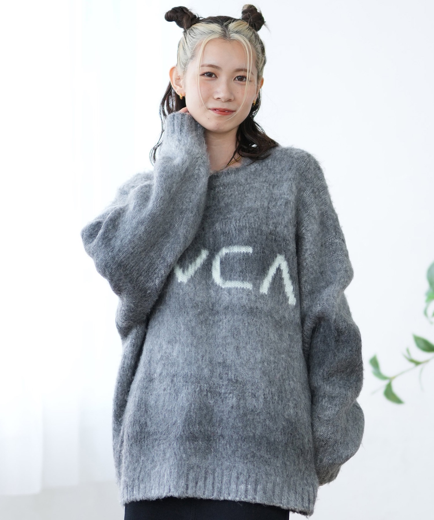 RVCA ルーカ ニット レディース セーター クルーネック フロント
