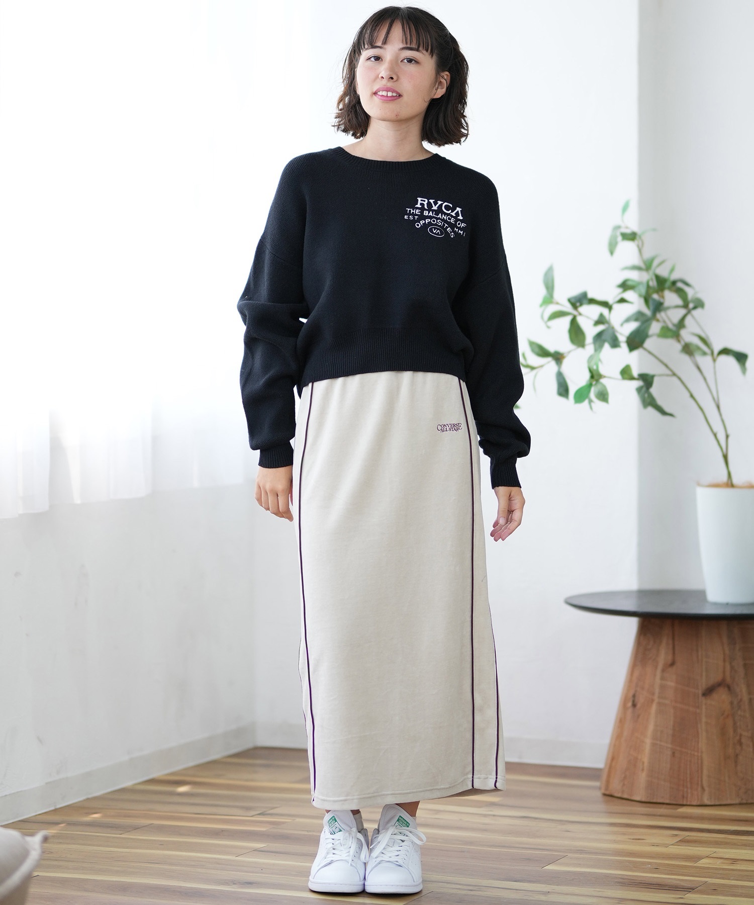 RVCA ルーカ ニット レディース セーター クルーネック バック