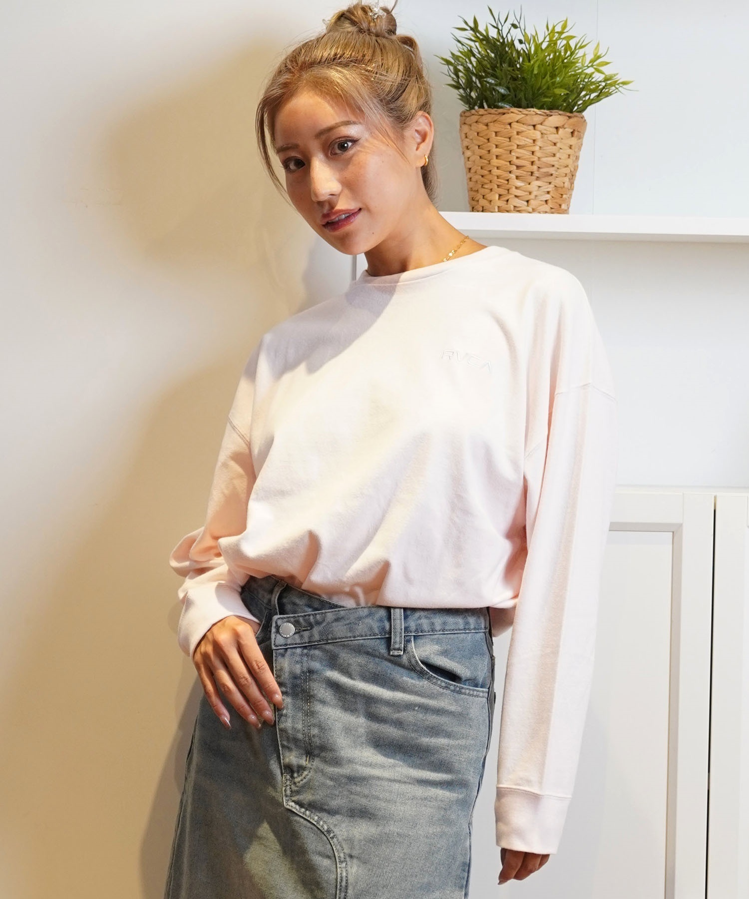 RVCA ルーカ 長袖 Tシャツ レディース バックプリント ロンT