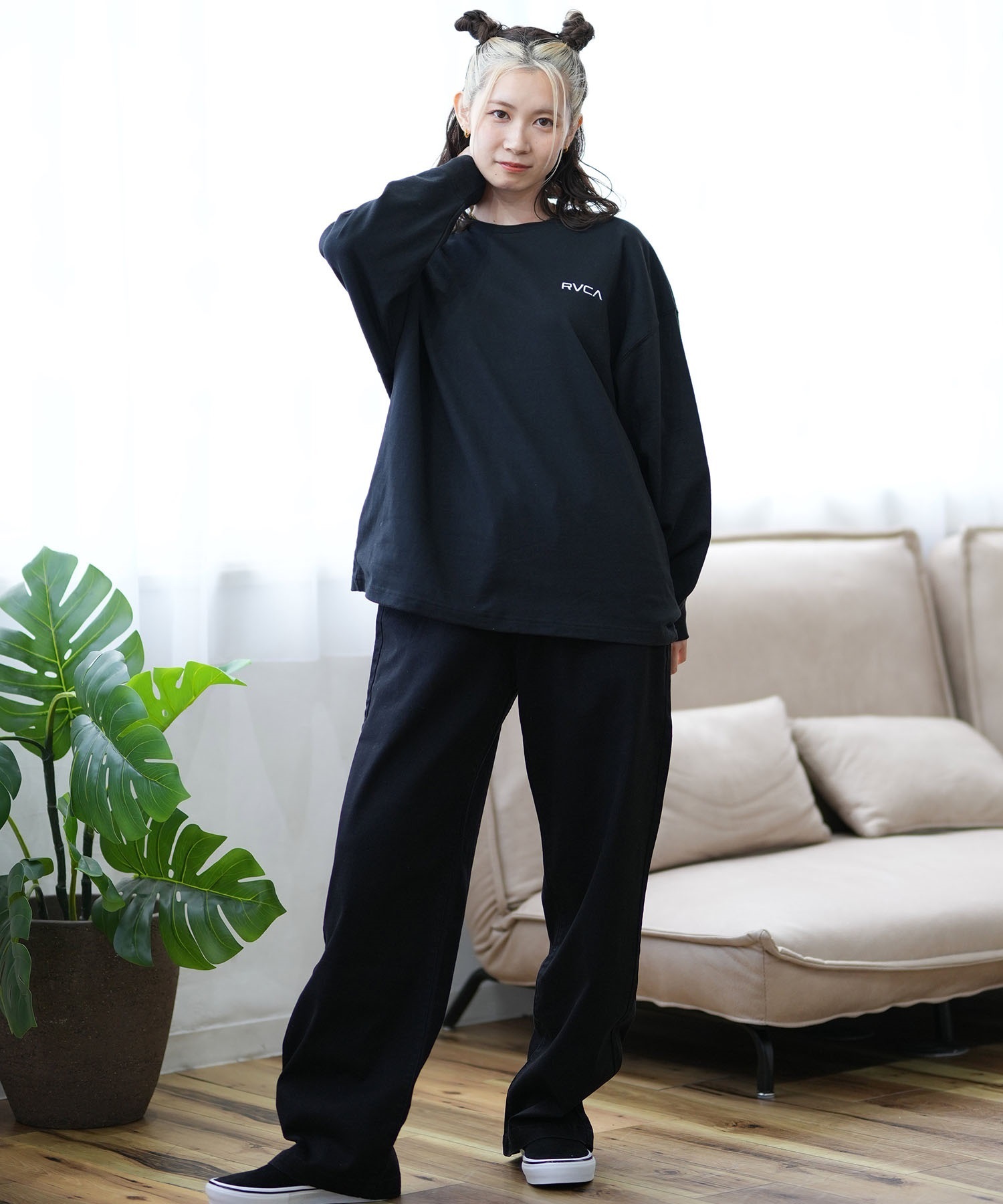 RVCA ルーカ 長袖 Tシャツ レディース バックプリント ロンT