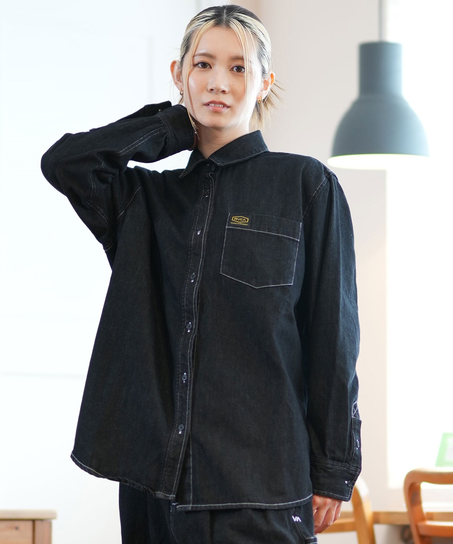 NORMANBROS 別注 ワイド ポケット デニム シャツ
