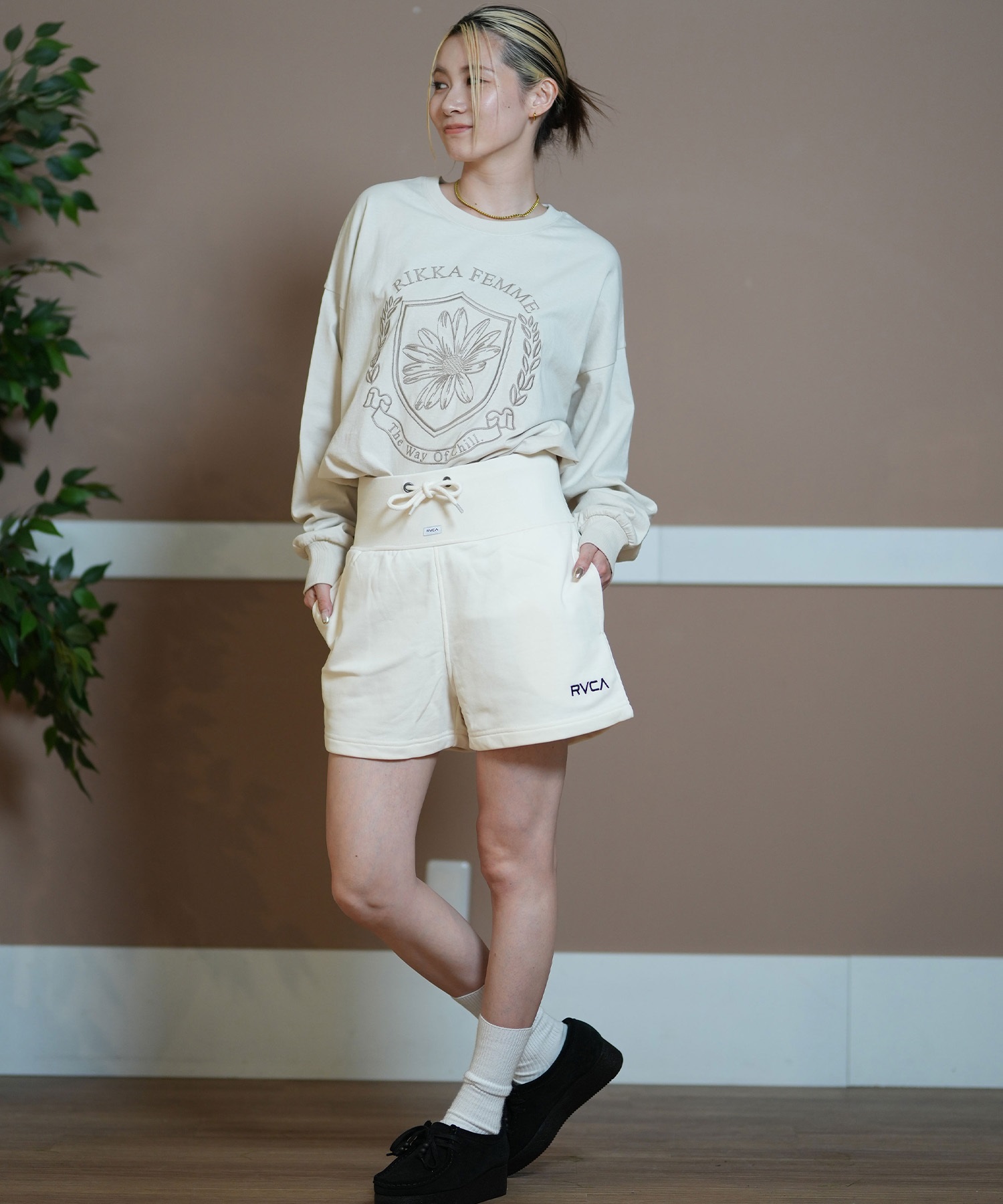 RVCA ルーカ ショートパンツ レディース スウェットパンツ BE044