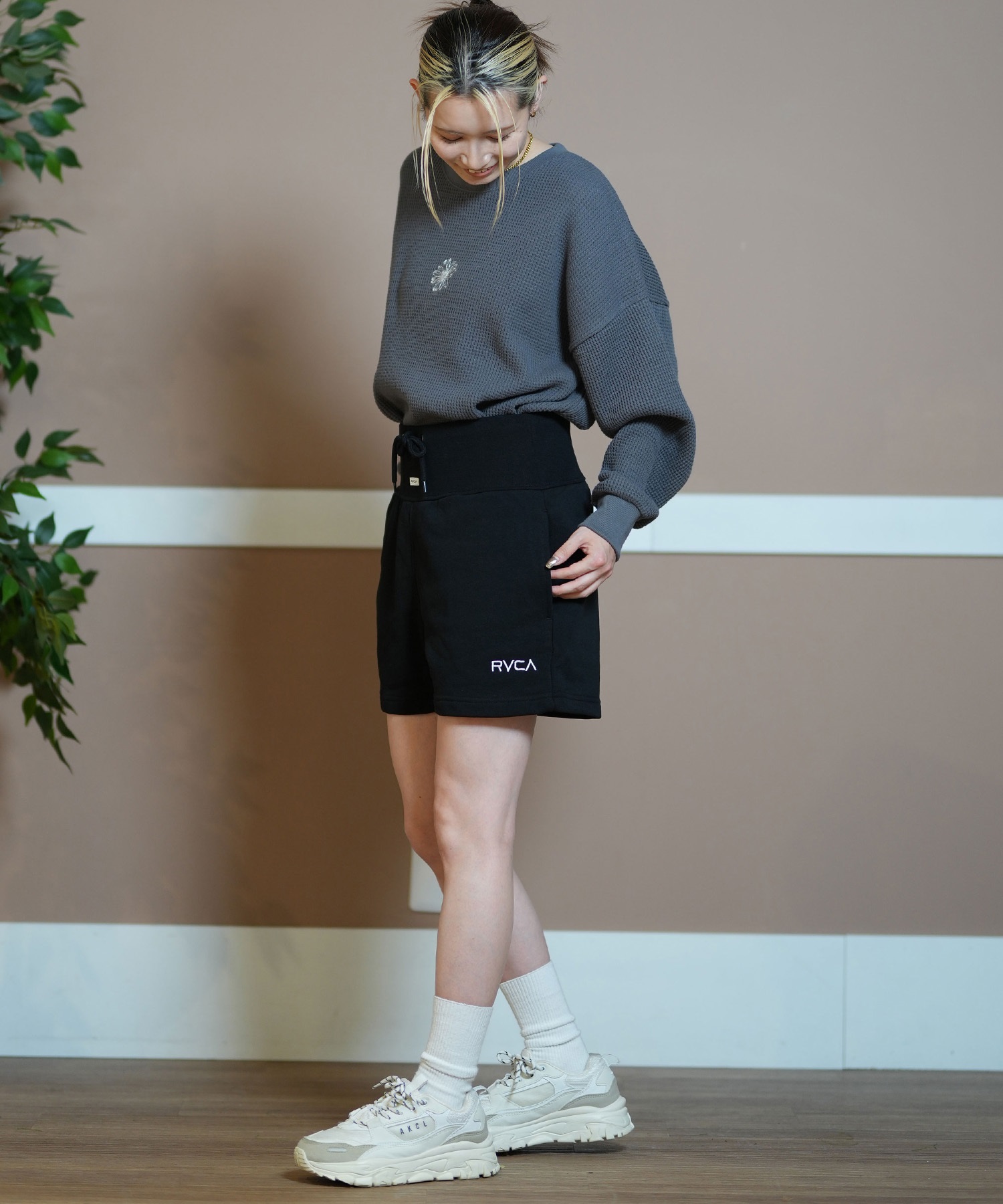 RVCA ルーカ ショートパンツ レディース スウェットパンツ BE044-P60