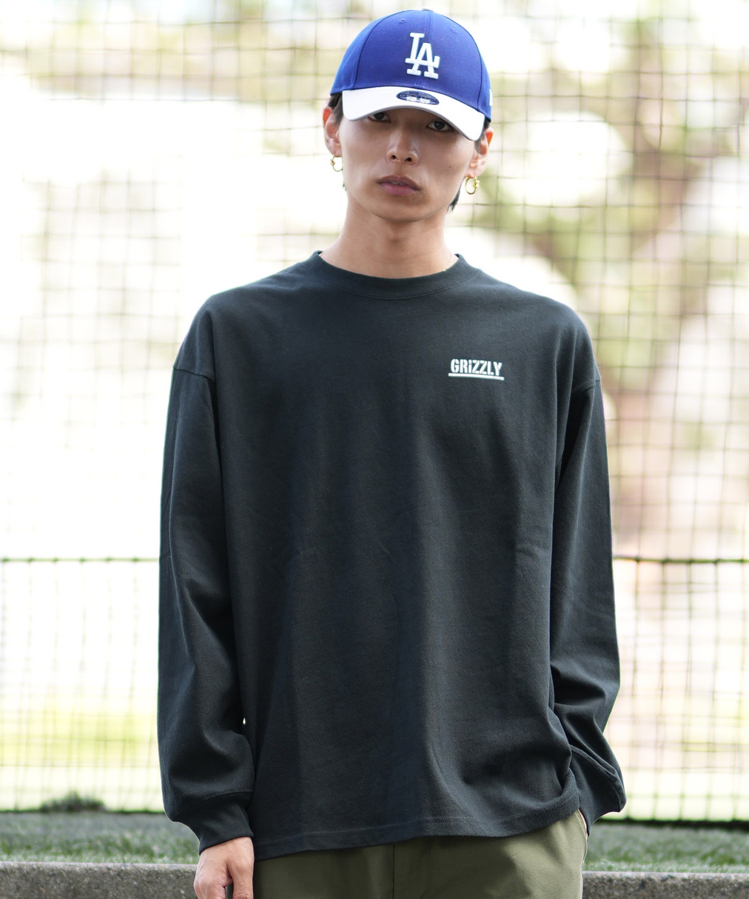 GRIZZLY グリズリー 長袖 Tシャツ メンズ ロンT バックプリント