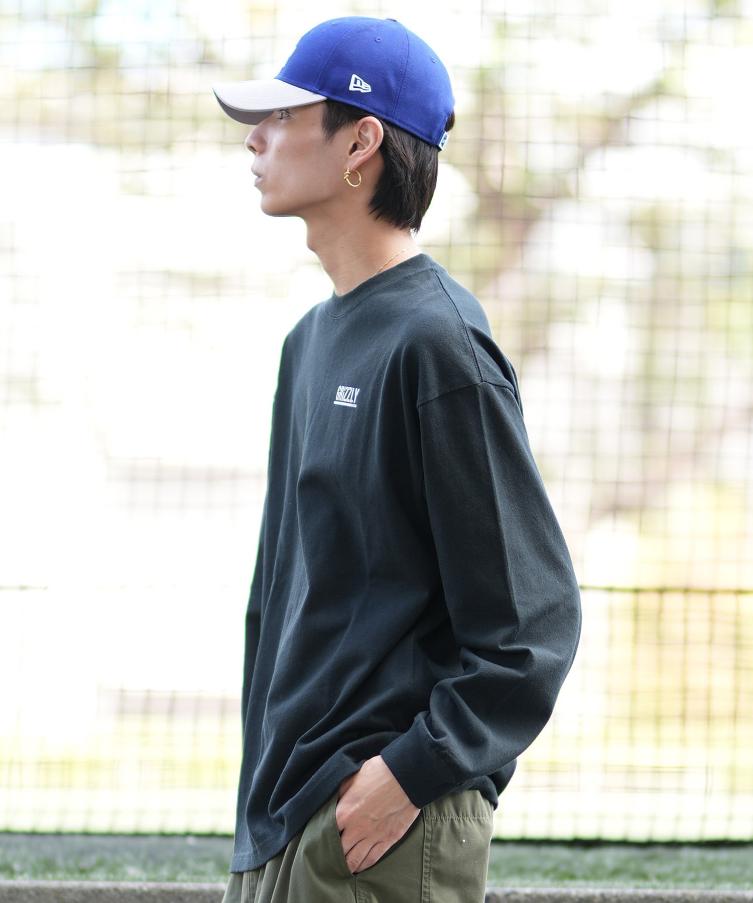 GRIZZLY グリズリー 長袖 Tシャツ メンズ ロンT バックプリント