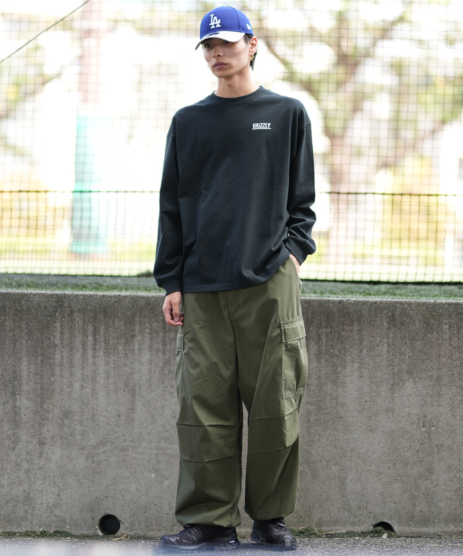 GRIZZLY グリズリー 長袖 Tシャツ メンズ ロンT バックプリント GRIZZLY グリズリー 長袖 Tシャツ メンズ ロンT バックプリント