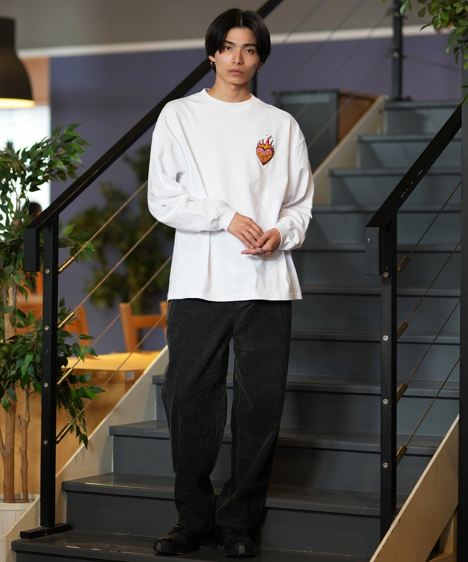 「GRIZZLY グリズリー」バックプリントスウェットロンT 薄地トレーナー GRIZZLY グリズリー 長袖 Tシャツ メンズ ロンT バックプリント