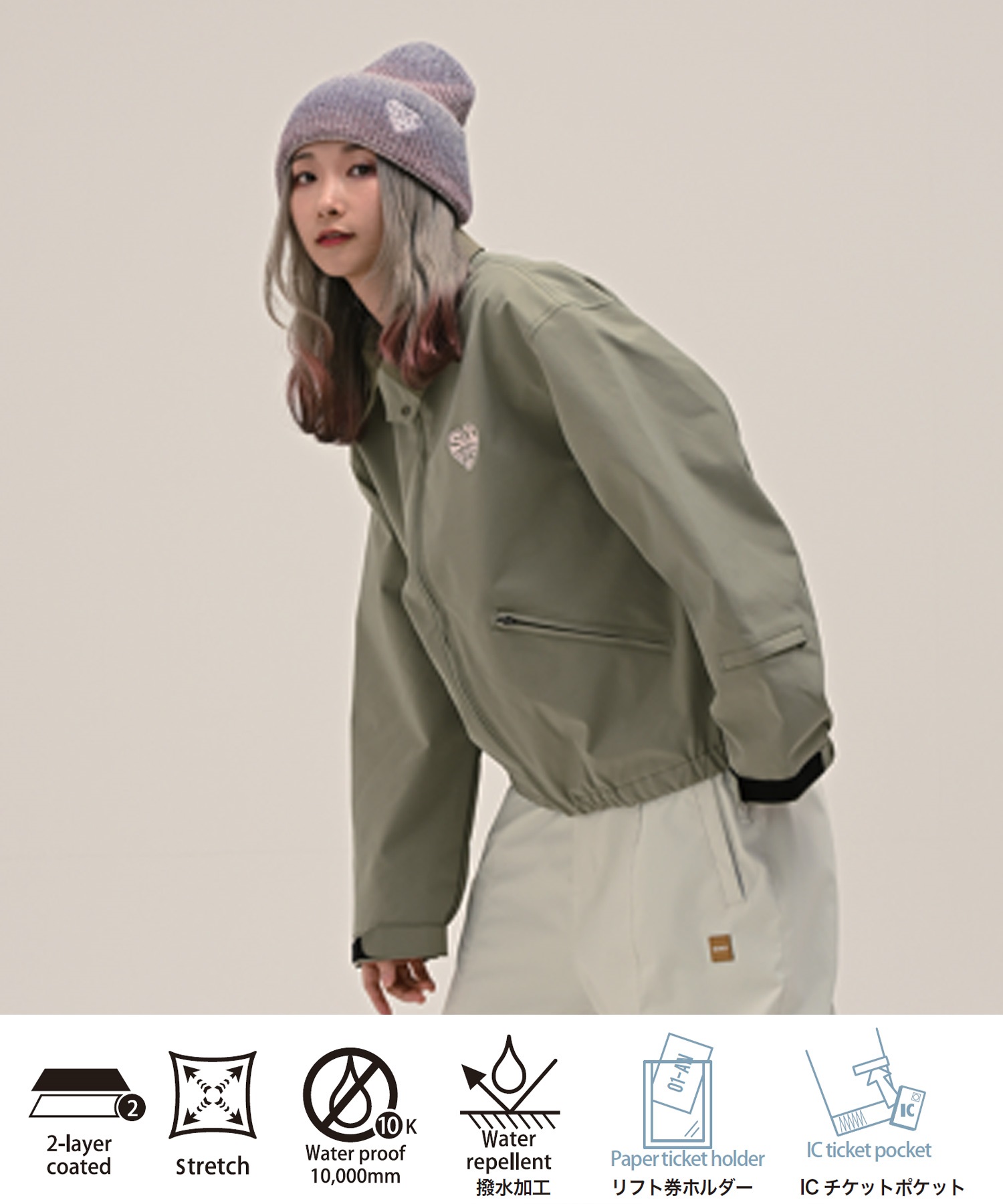 【早期購入/店頭受取対象外】6KNOT シックスノット スノーボード ウェア ジャケット レディース TRACKER ムラサキスポーツ 25-26モデル LL C28(BLGRY-S)