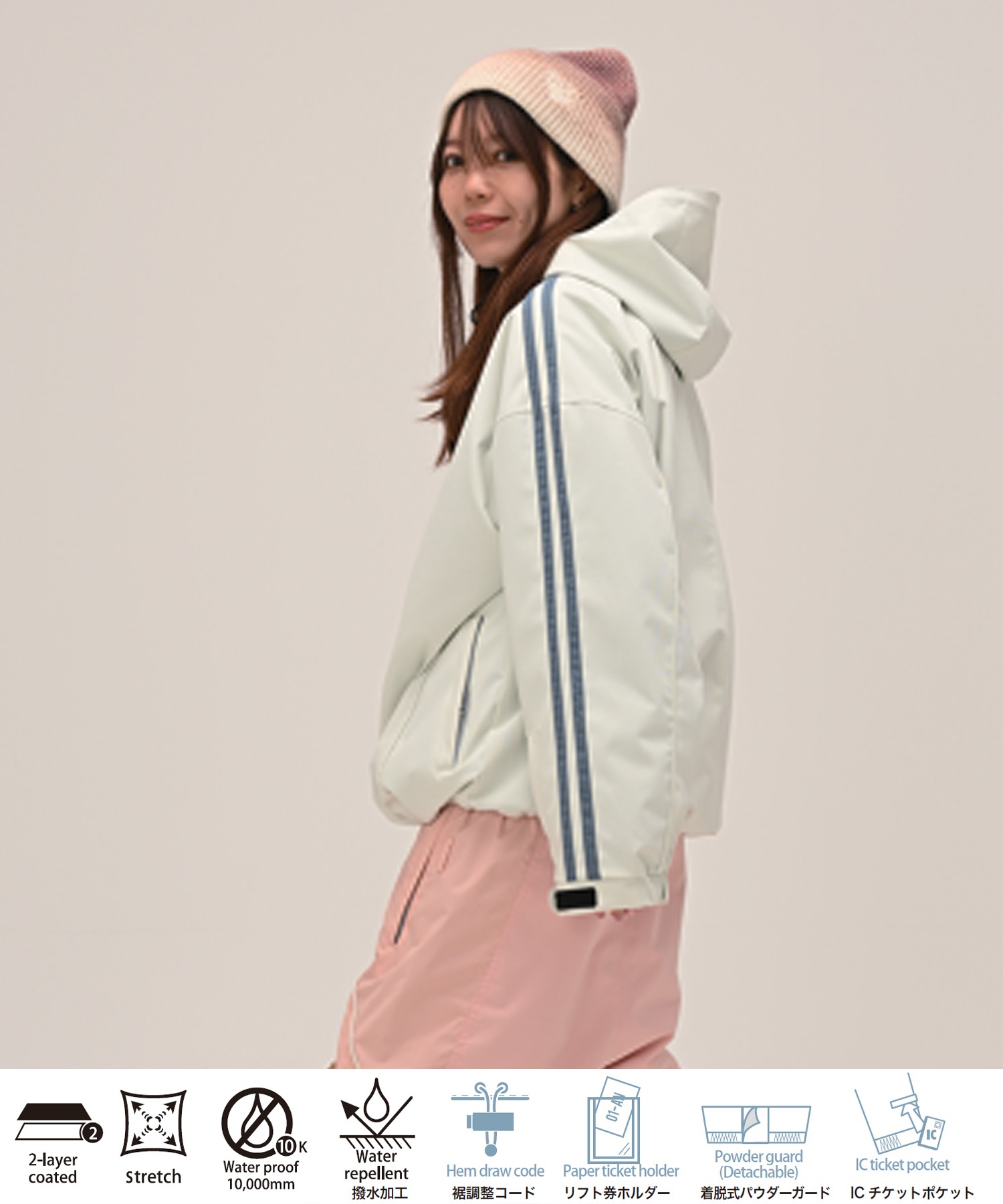 【早期購入/店頭受取対象外】6KNOT シックスノット スノーボード ウェア ジャケット レディース LINEPIP ムラサキスポーツ 25-26モデル LL C28(OFWHT-S)