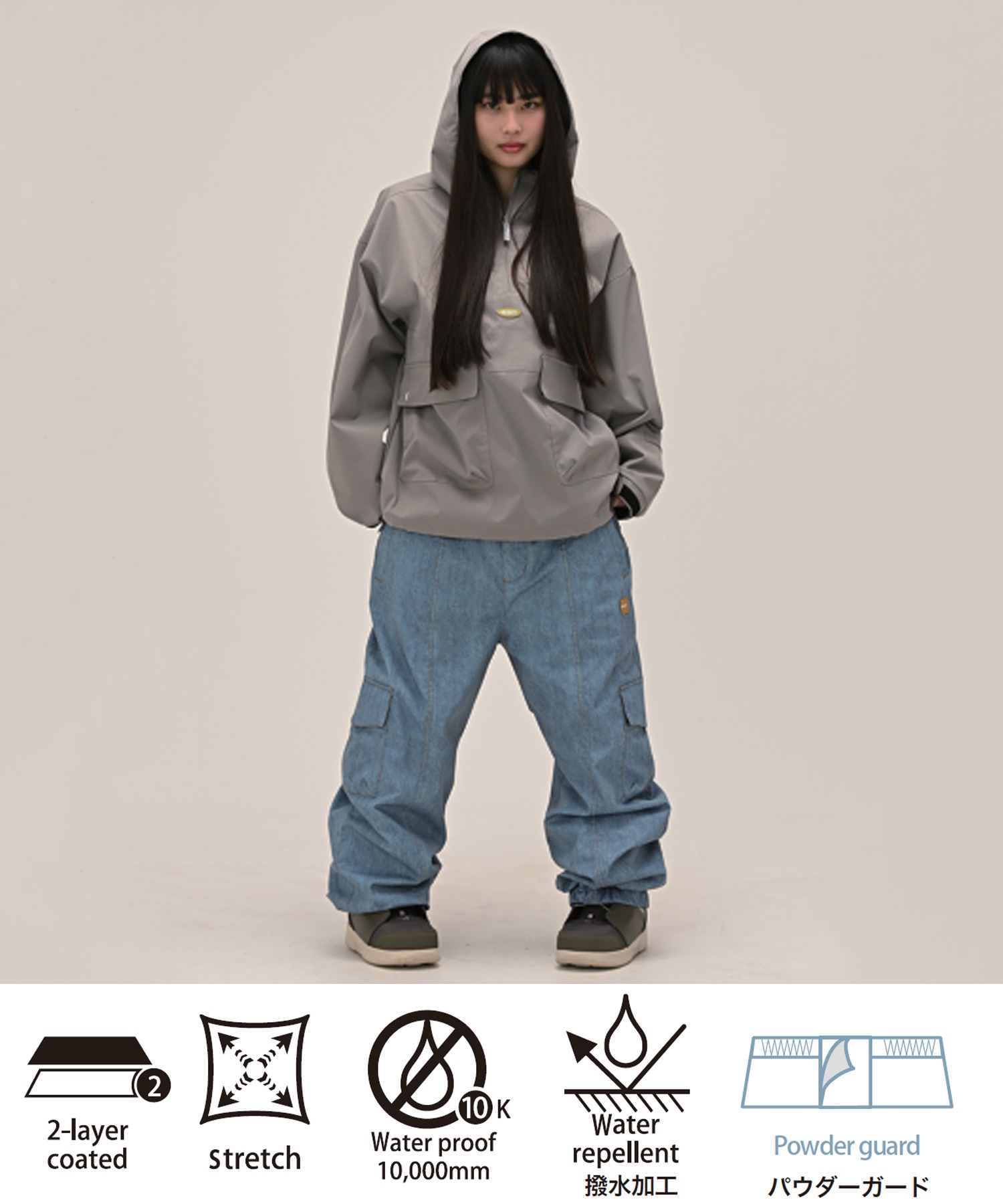 【早期購入/店頭受取対象外】6KNOT シックスノット スノーボード ウェア パンツ レディース BOX ムラサキスポーツ 25-26モデル LL C28(OFWHT-S)