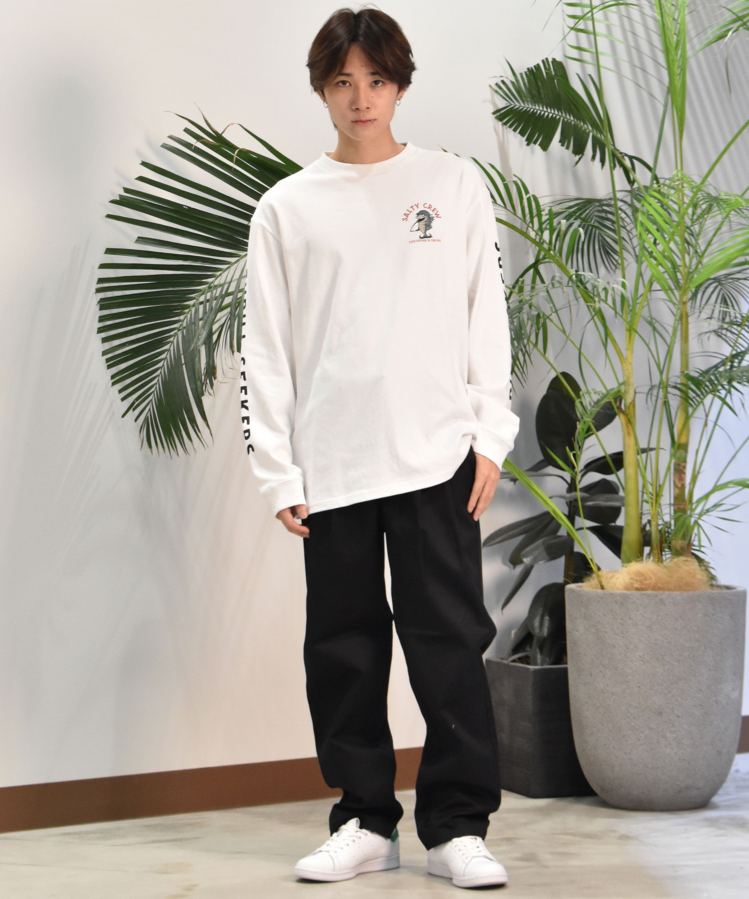 公式サイト - ハイブランドの新作が続々登場 Tシャツ 長袖 ソルティークルー CREW SALTY メンズ バック ロンT ウェア
