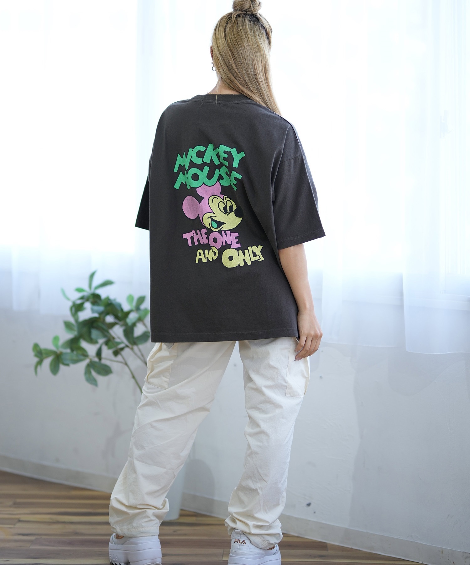 DISCUS ATHLETIC ディスカスアスレチック 半袖 Tシャツ レディース DISCUS×Disney ミッキー＆フレンズ 4287-1979 ムラサキスポーツ限定(09WH-FREE)