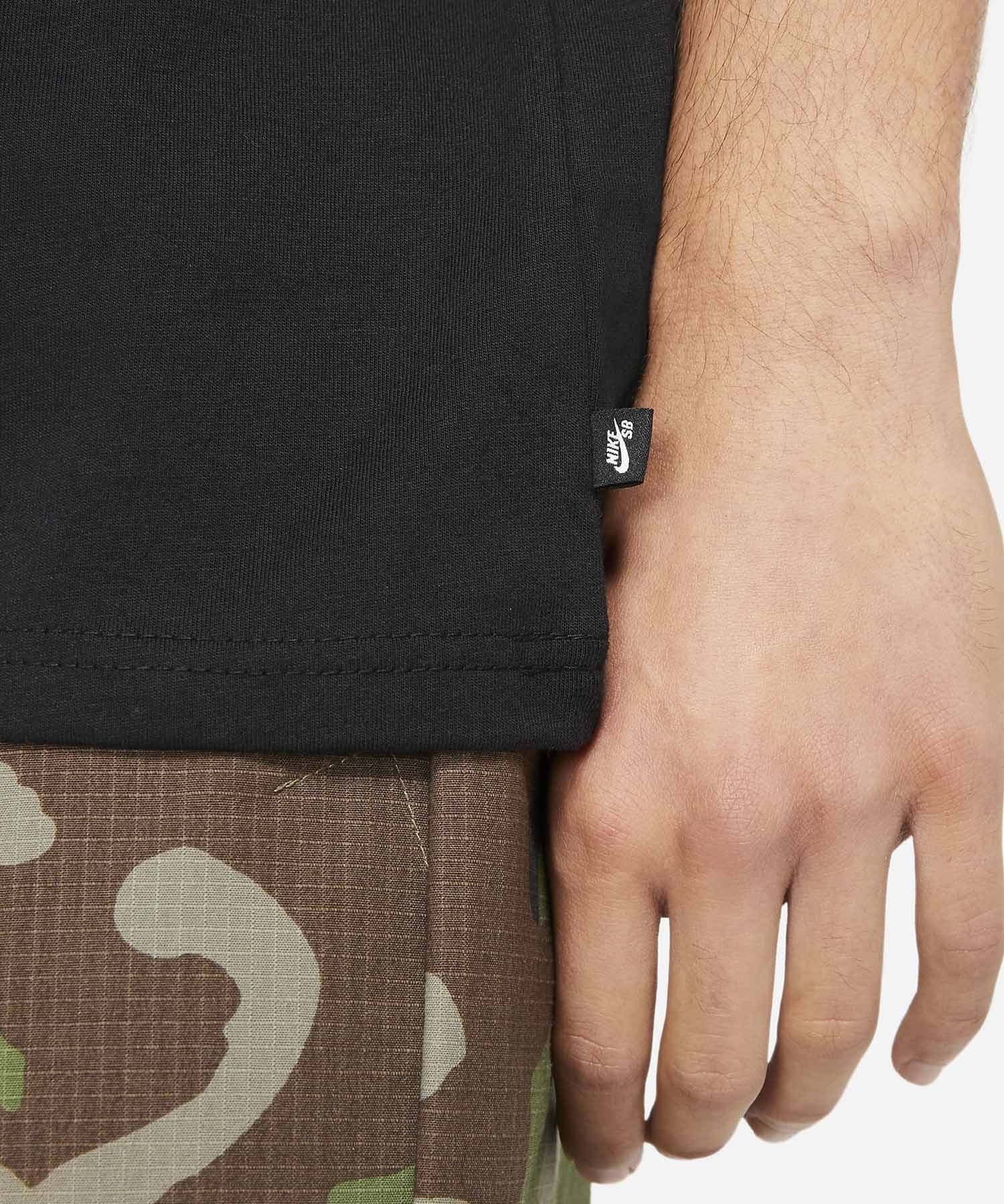 NIKE SB ナイキエスビー 半袖 Tシャツ メンズ クルーネック ワンポイント ロゴ スケートボード Tシャツ DC7818-010(010-M)