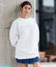 PLAYBOY プレイボーイ トレーナー クルーネック レディース スウェット バックプリント #PB-25-SS-03(WHT-M)
