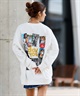 PLAYBOY プレイボーイ トレーナー クルーネック レディース スウェット バックプリント #PB-25-SS-03(WHT-M)