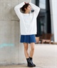 PLAYBOY プレイボーイ トレーナー クルーネック レディース スウェット バックプリント #PB-25-SS-03(WHT-M)