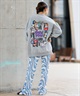 PLAYBOY プレイボーイ トレーナー クルーネック レディース スウェット バックプリント #PB-25-SS-03(WHT-M)
