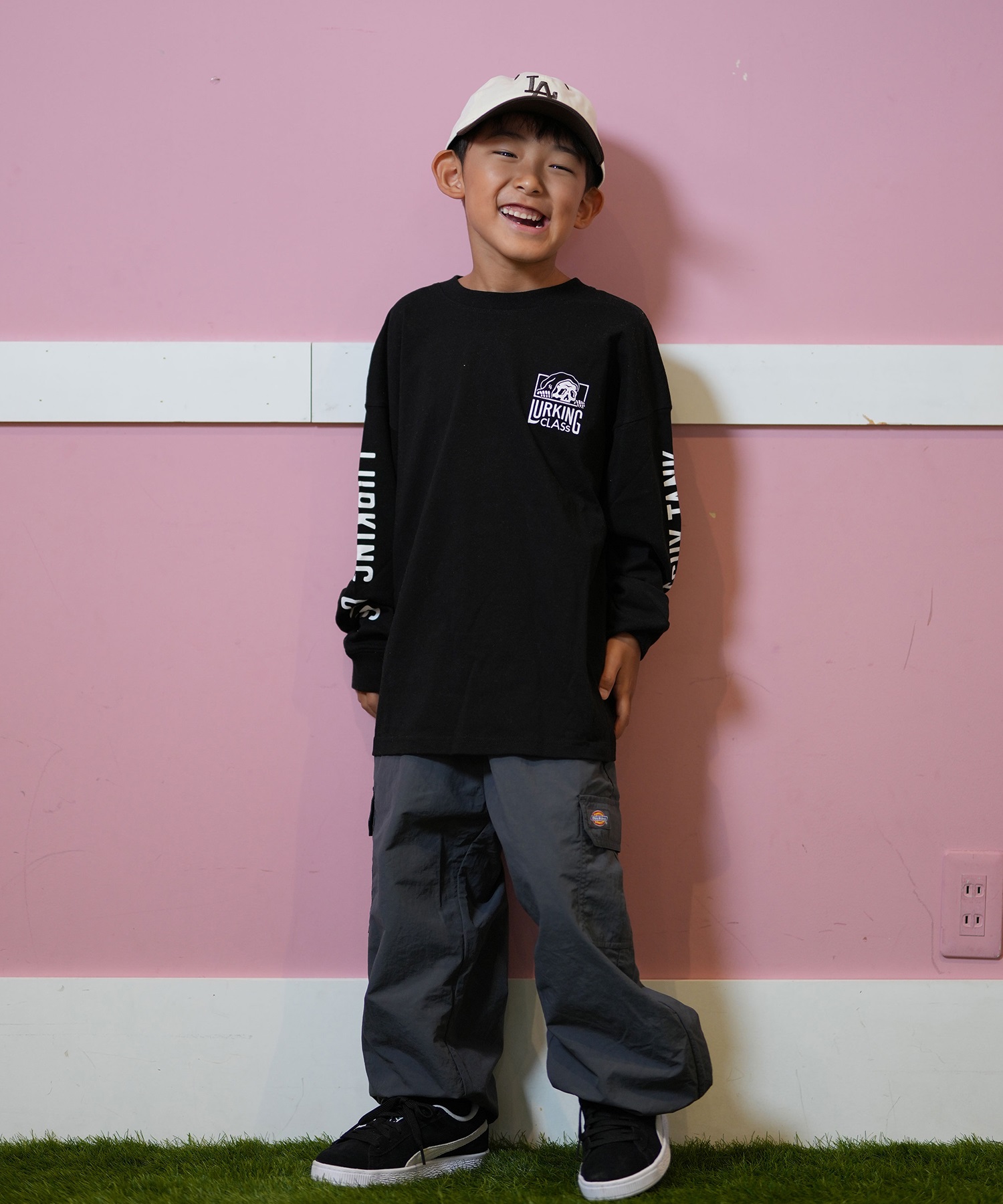 LURKING CLASS ラーキングクラス Tシャツ キッズ 長袖 ロンT バック