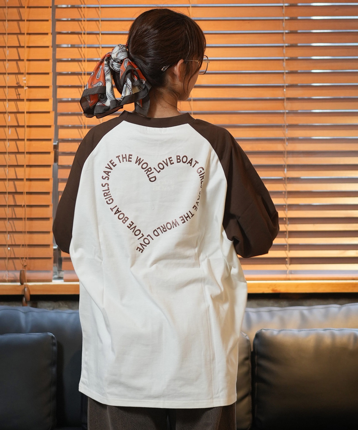 LOVE BOATラブボート 長袖 Tシャツ レディース ロンT ラグラン バック