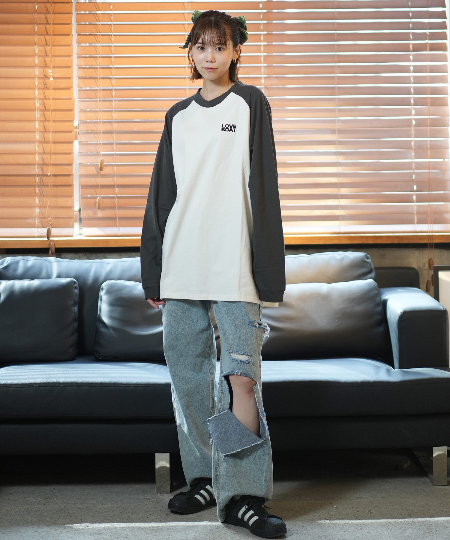 LOVE BOATラブボート 長袖 Tシャツ レディース ロンT ラグラン バック