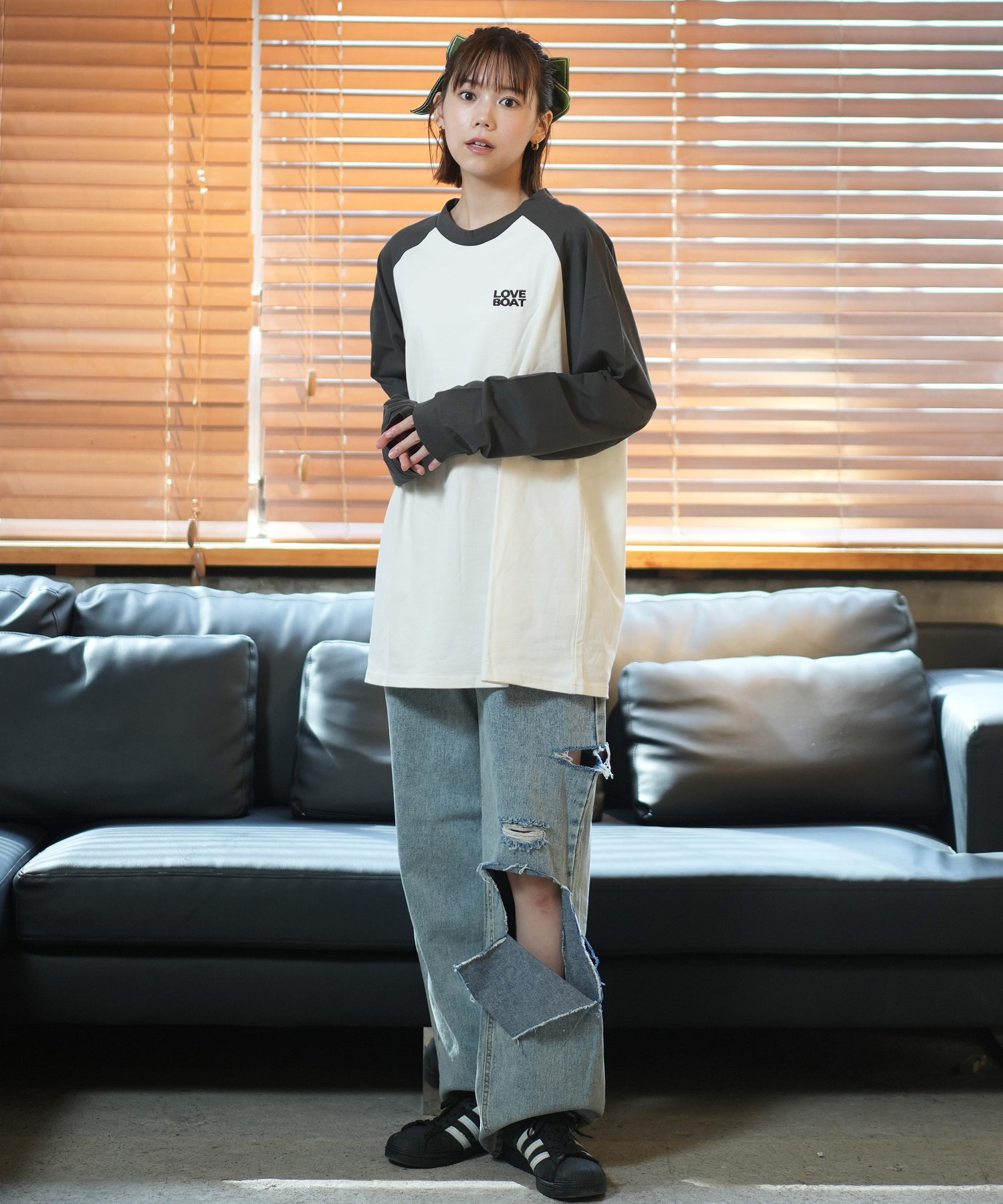 LOVE BOATラブボート 長袖 Tシャツ レディース ロンT ラグラン