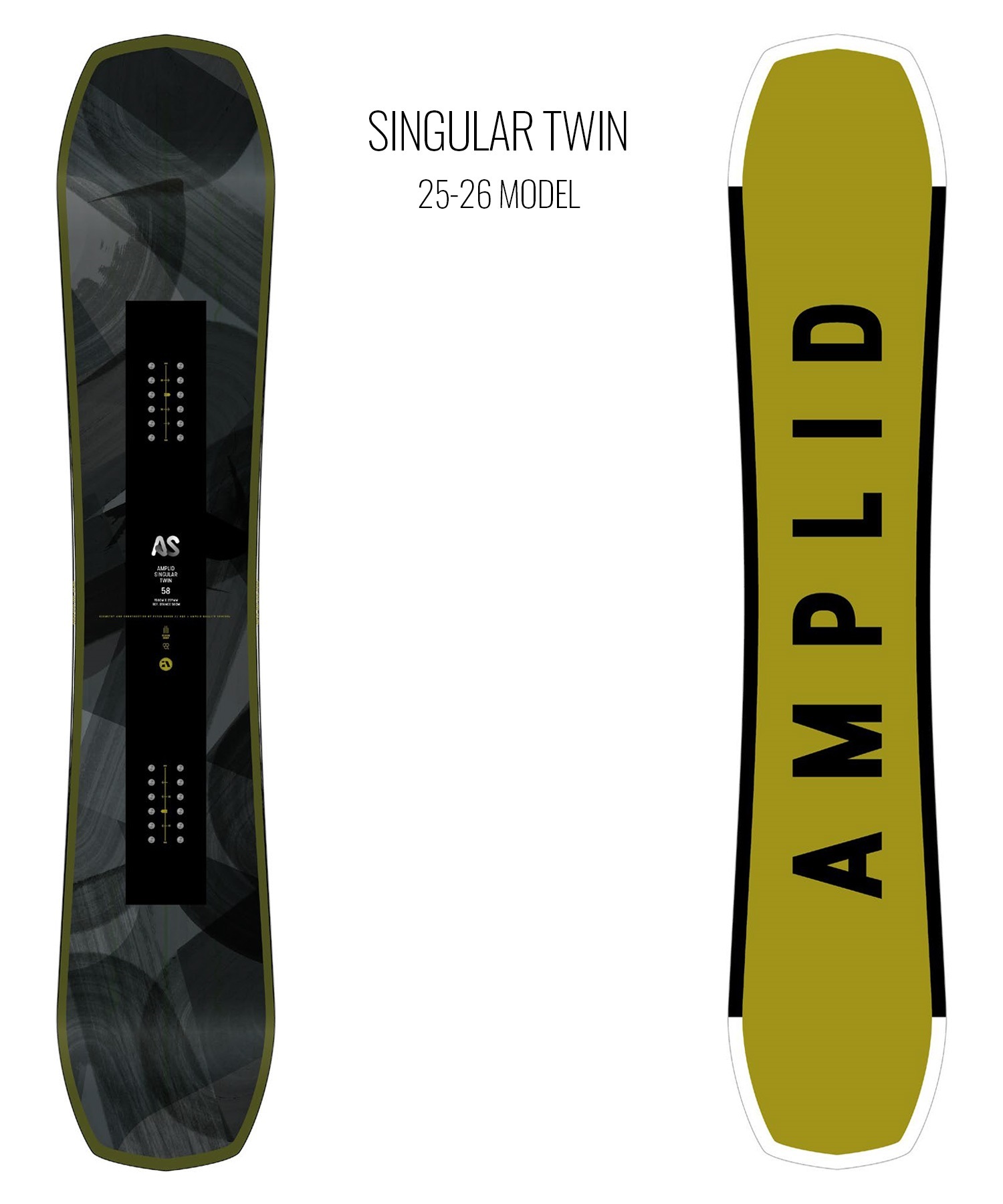 AMPLID アンプリッド シンギュラー ツイン スノーボード 板 メンズ 25