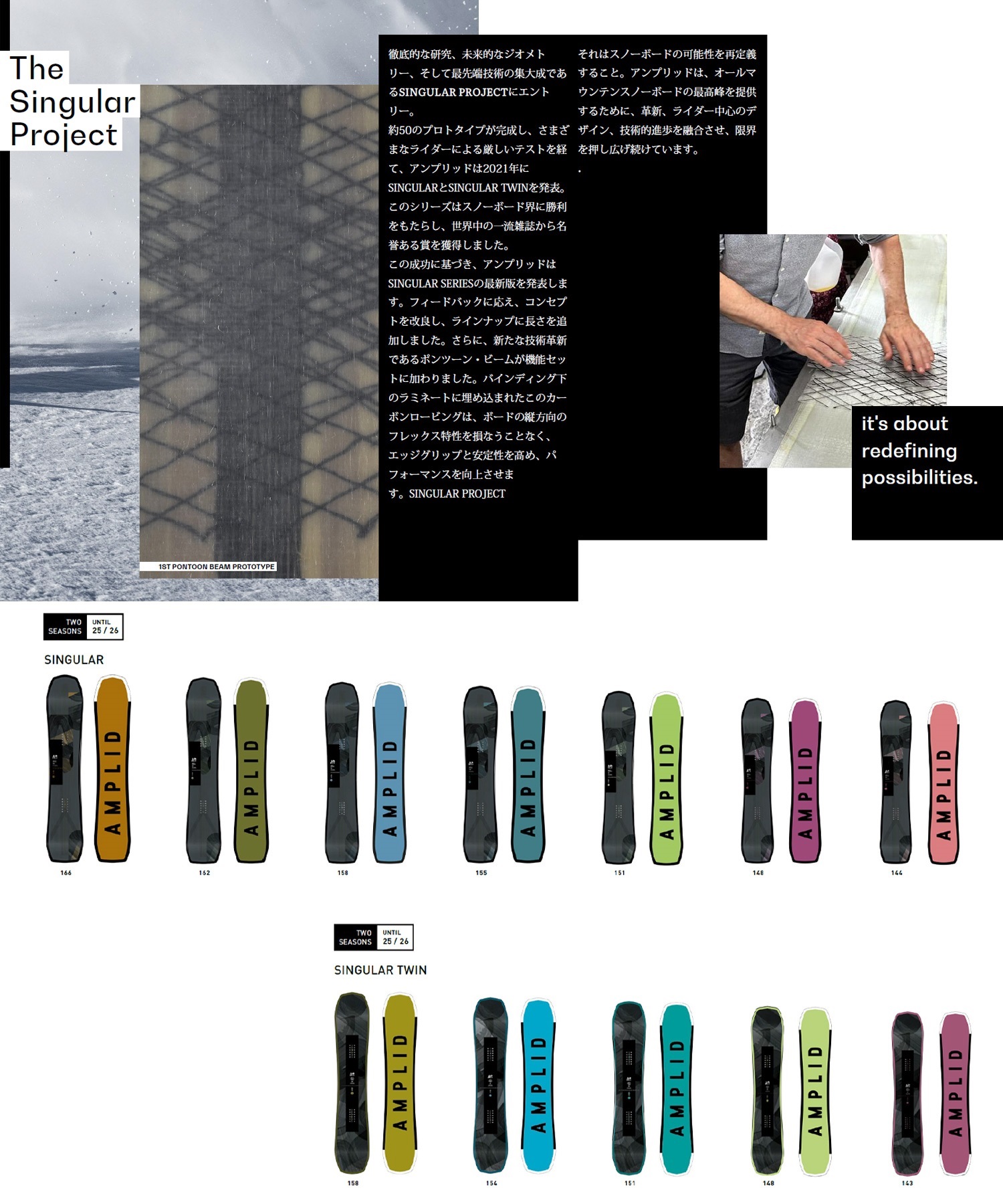 AMPLID アンプリッド SINGULAR スノーボード 板 メンズ ムラサキ