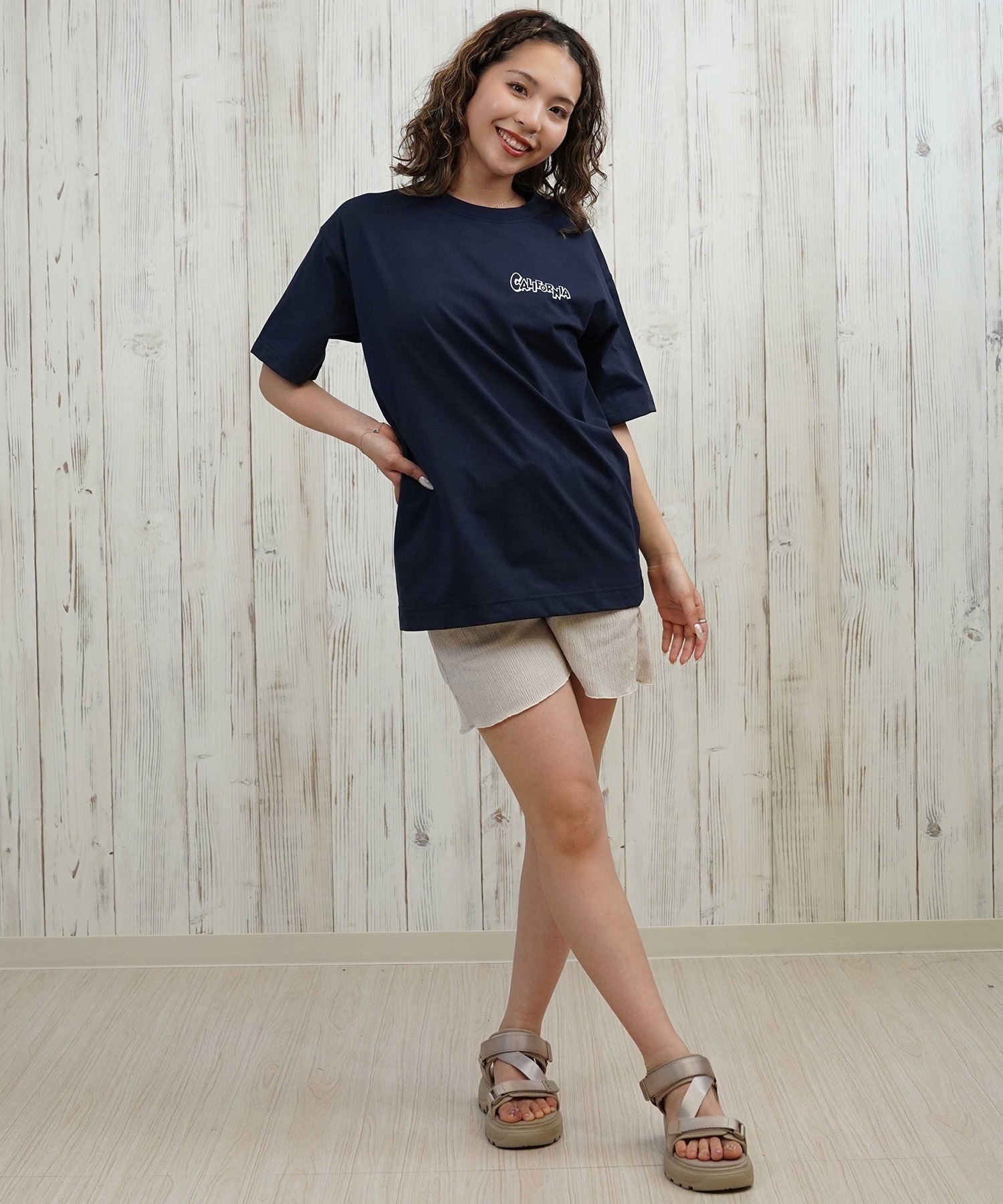ANTIBAL アンティバル 水着 レディース ラッシュガード 半袖 Tシャツ ミッキーマウス 水陸両用 UVカット 253AN2ST570(BLK-FREE)