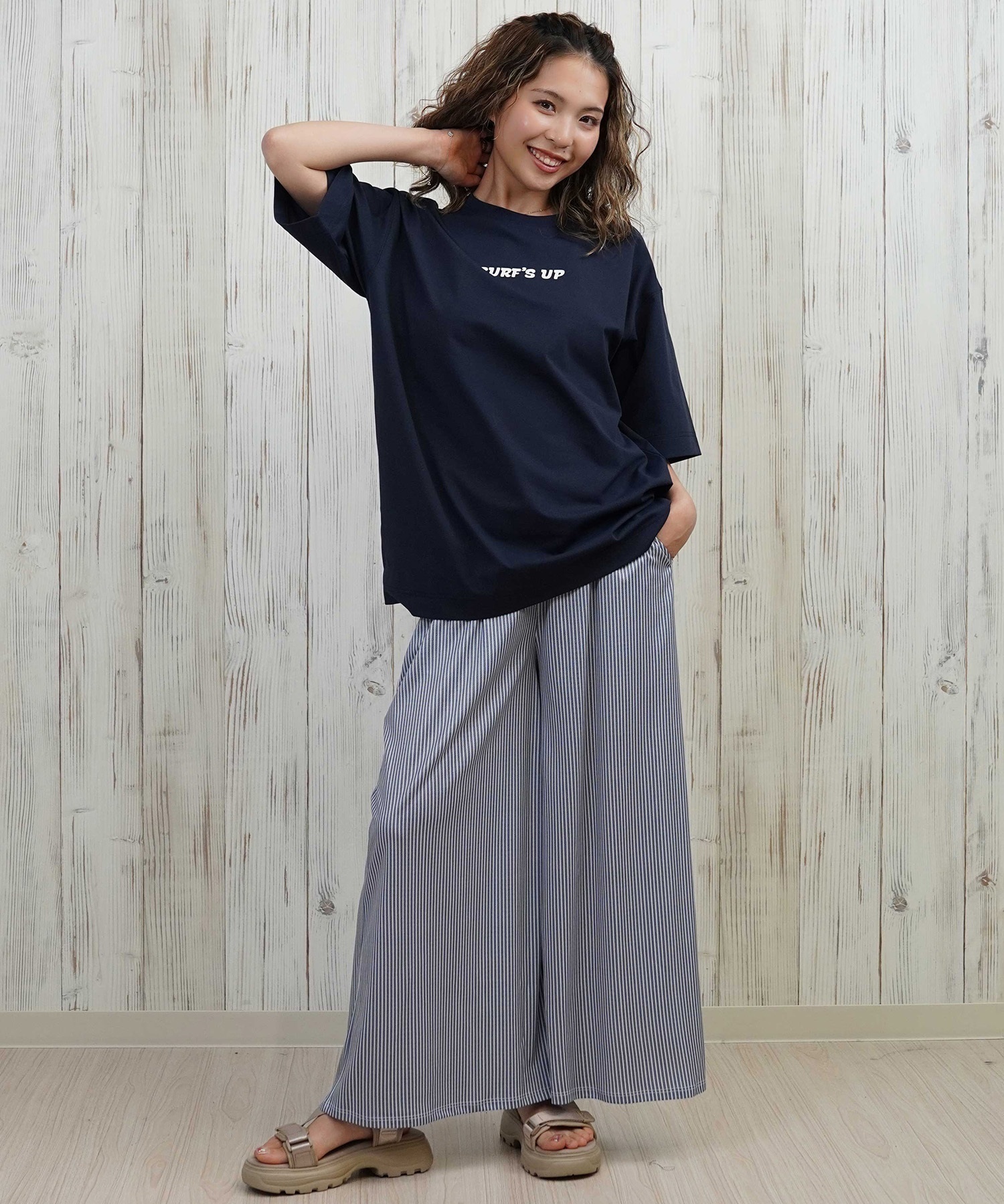 ANTIBAL アンティバル 水着 レディース ラッシュガード 半袖 Tシャツ スヌーピー 水陸両用 UVカット 253AN2ST640(BLK-FREE)