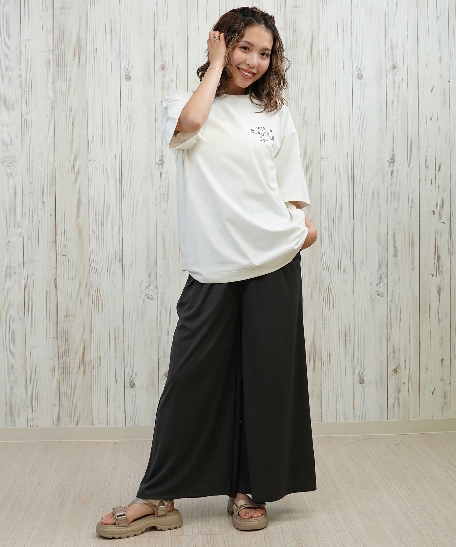 ANTIBAL アンティバル 水着 レディース ラッシュガード 半袖 Tシャツ スヌーピー 水陸両用 UVカット 253AN2ST642(BLK-FREE)