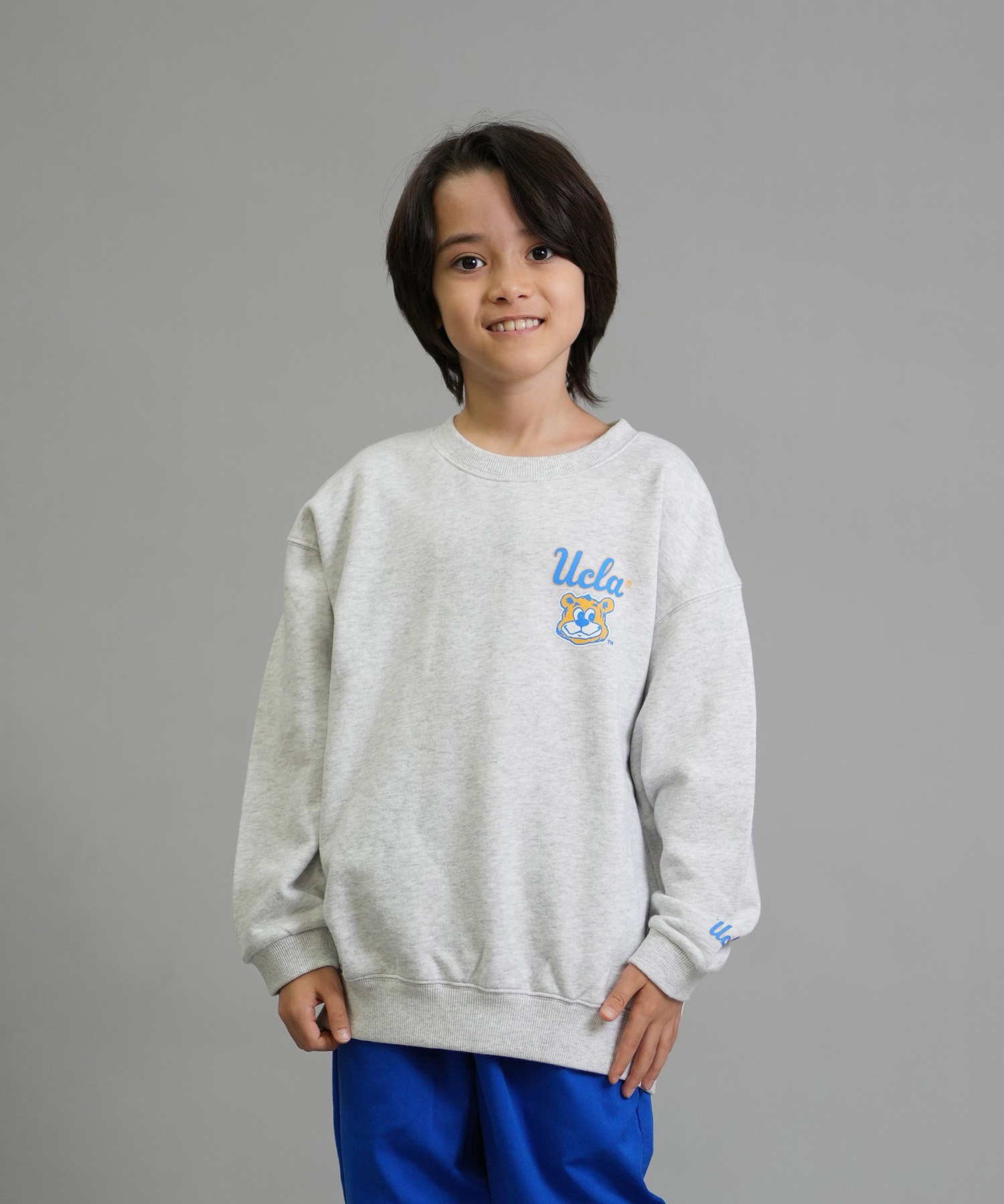 ANTIBAL アンティバル トレーナー スウェット キッズ ジュニア 子供 クルーネック UCLA バックプリント 裏毛 254AN3TR195 ムラサキスポーツ限定(WHT-130cm)