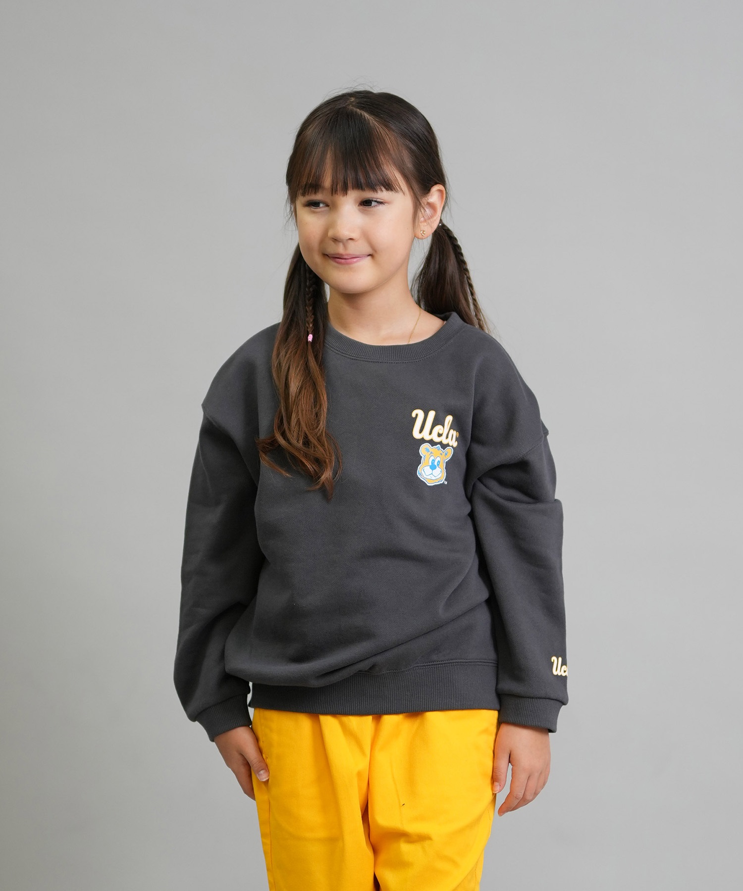 ANTIBAL アンティバル トレーナー スウェット キッズ ジュニア 子供 クルーネック UCLA バックプリント 裏毛 254AN3TR195 ムラサキスポーツ限定(WHT-130cm)