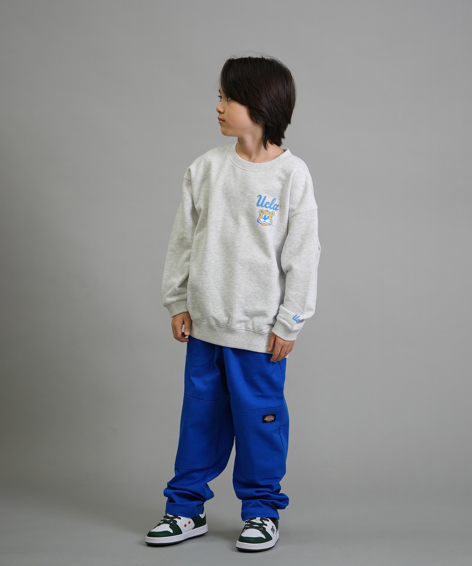 ANTIBAL アンティバル トレーナー スウェット キッズ ジュニア 子供 クルーネック UCLA バックプリント 裏毛 254AN3TR195 ムラサキスポーツ限定(WHT-130cm)