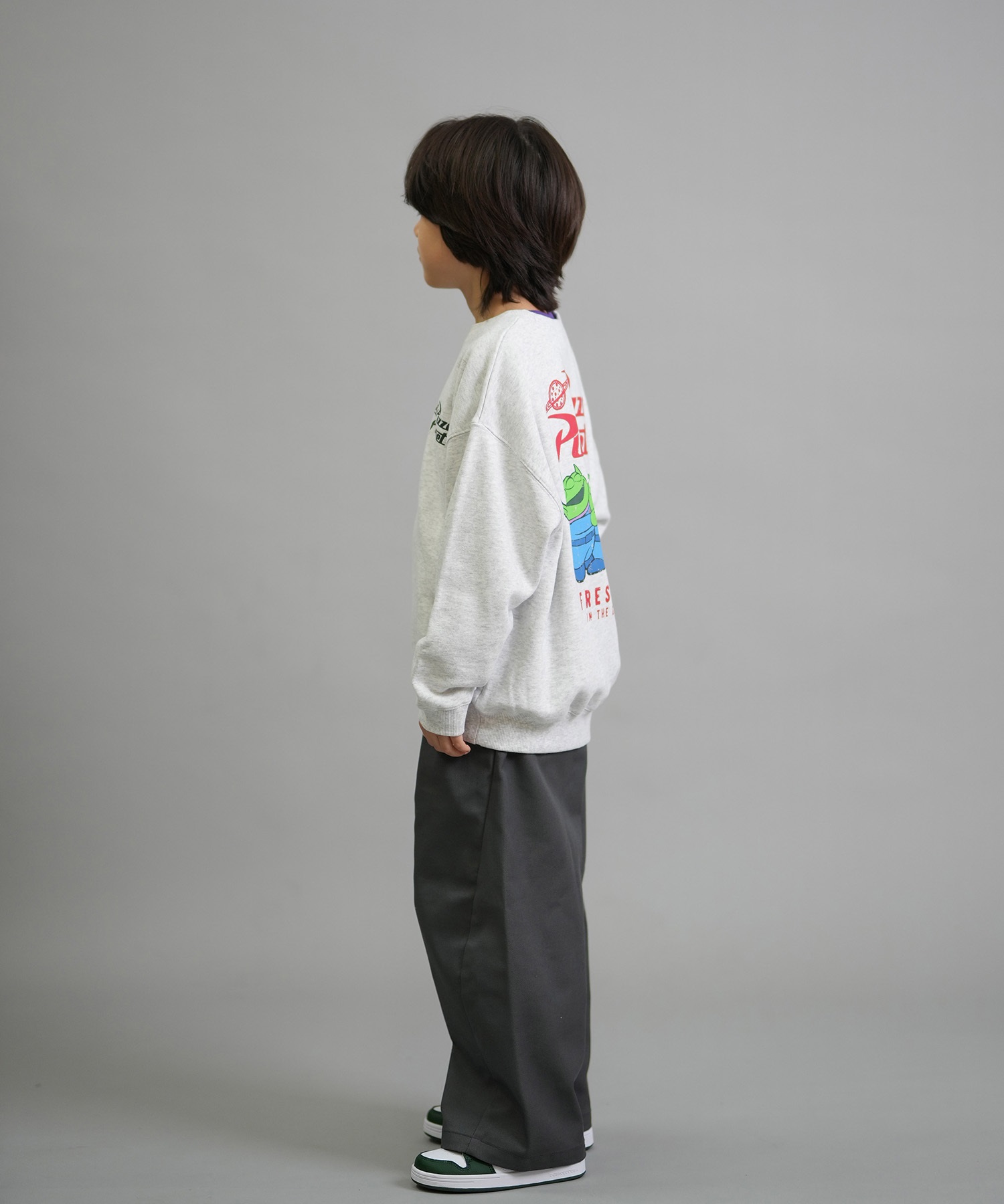 ANTIBAL アンティバル トレーナー スウェット キッズ ジュニア 子供 TOY STORY トイ・ストーリー クルーネック バックプリント 裏毛 254AN3TR196 ムラサキスポーツ限定(WHT-130cm)