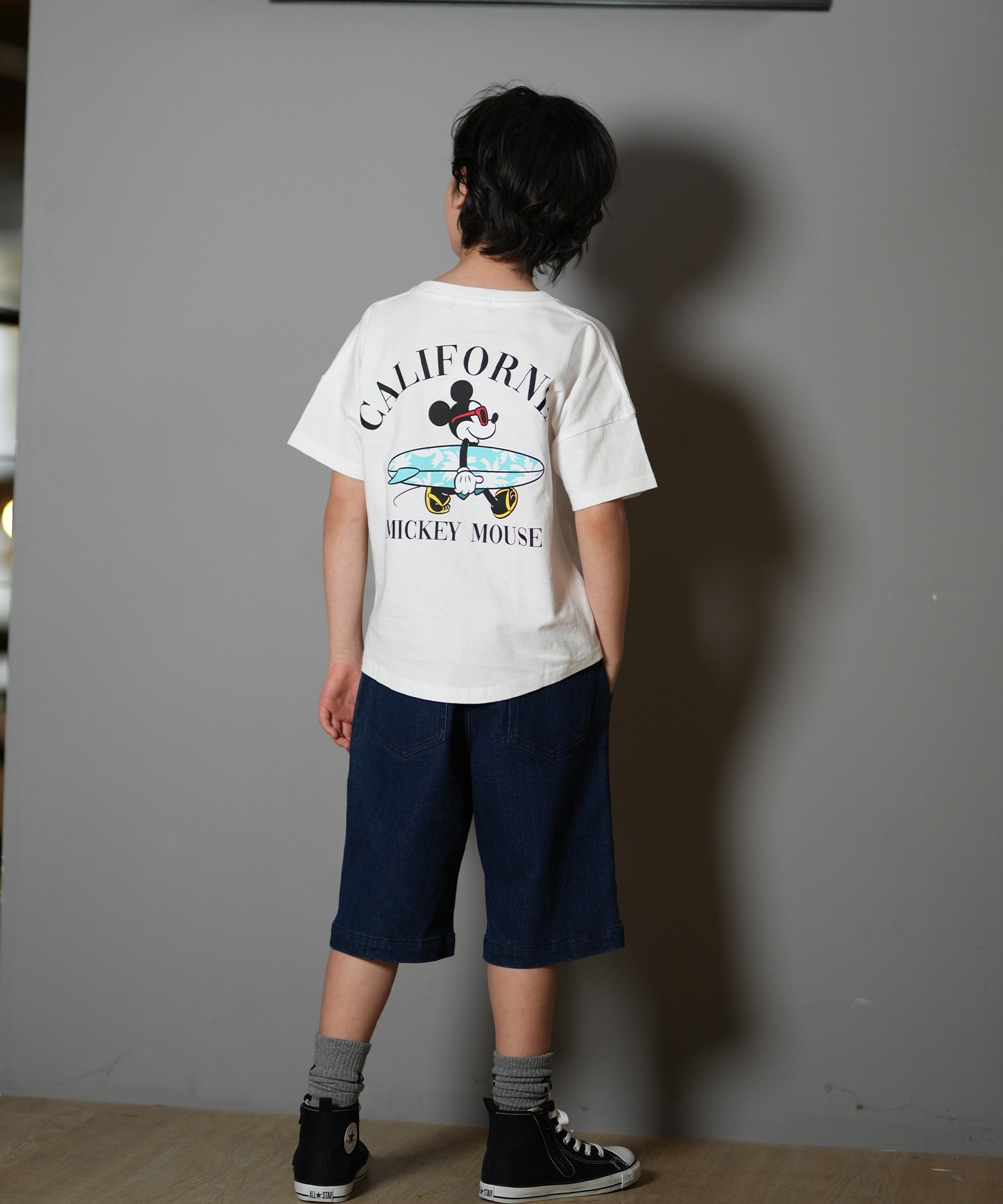 ANTIBAL アンティバル 半袖 Tシャツ キッズ バックプリント ミッキーマウス 252AN3ST539(WHT-2-130cm)
