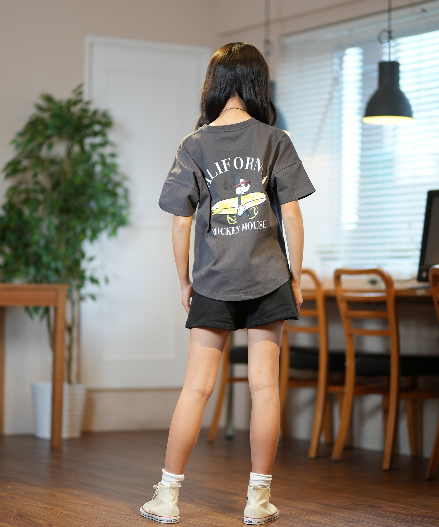 ANTIBAL アンティバル 半袖 Tシャツ キッズ バックプリント ミッキーマウス 252AN3ST539(WHT-2-130cm)