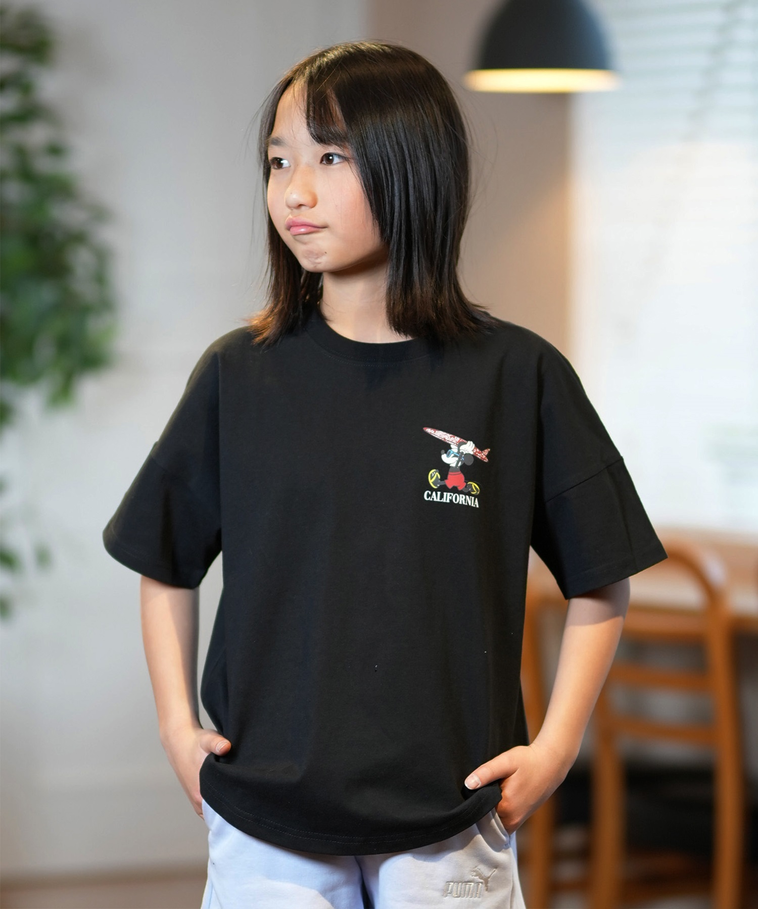 ANTIBAL アンティバル 半袖 Tシャツ キッズ バックプリント ミッキーマウス 252AN3ST540(WHT-130cm)